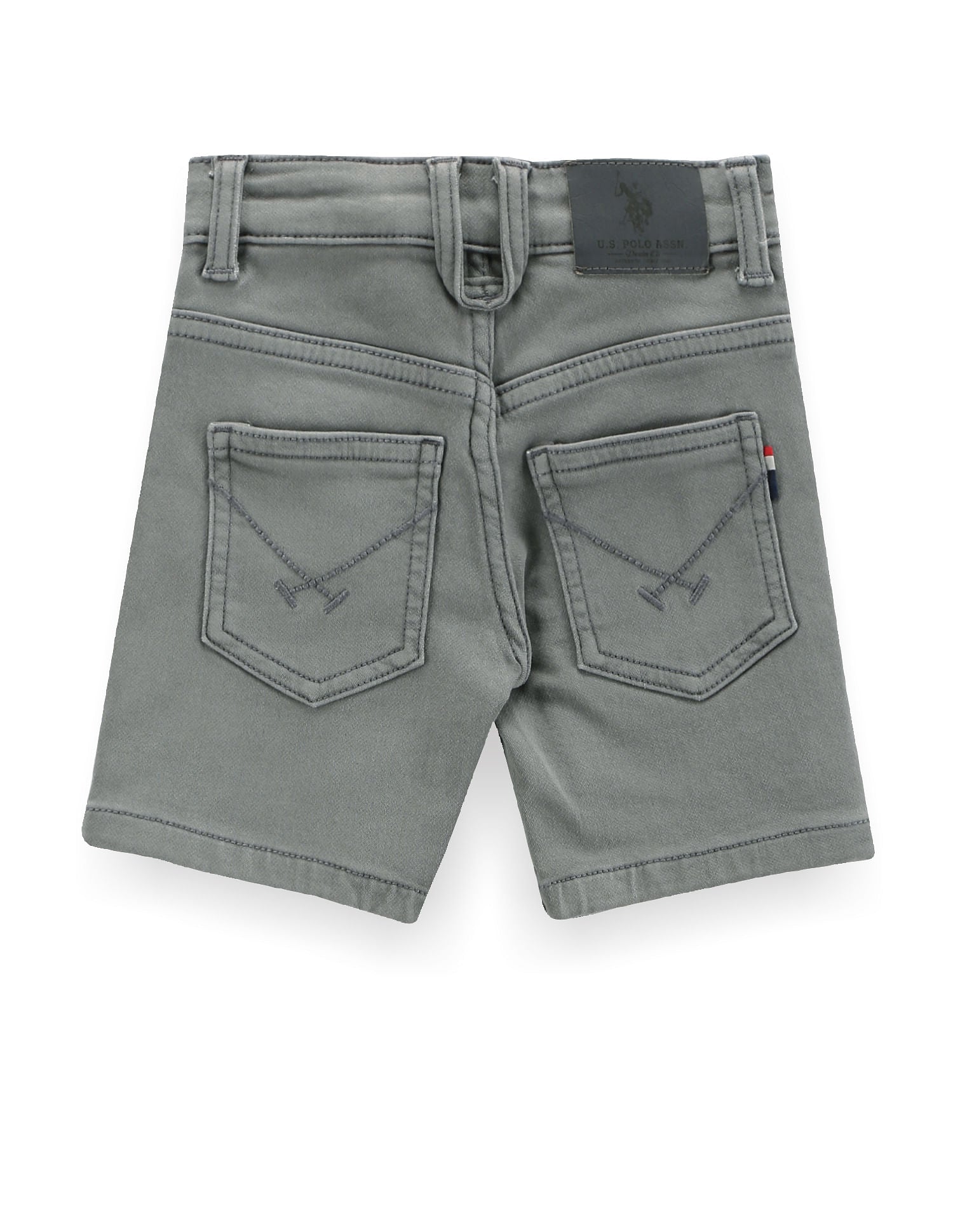 Boys Mid Rise Washed Shorts Grey - U.S. POLO ASSN. | Large