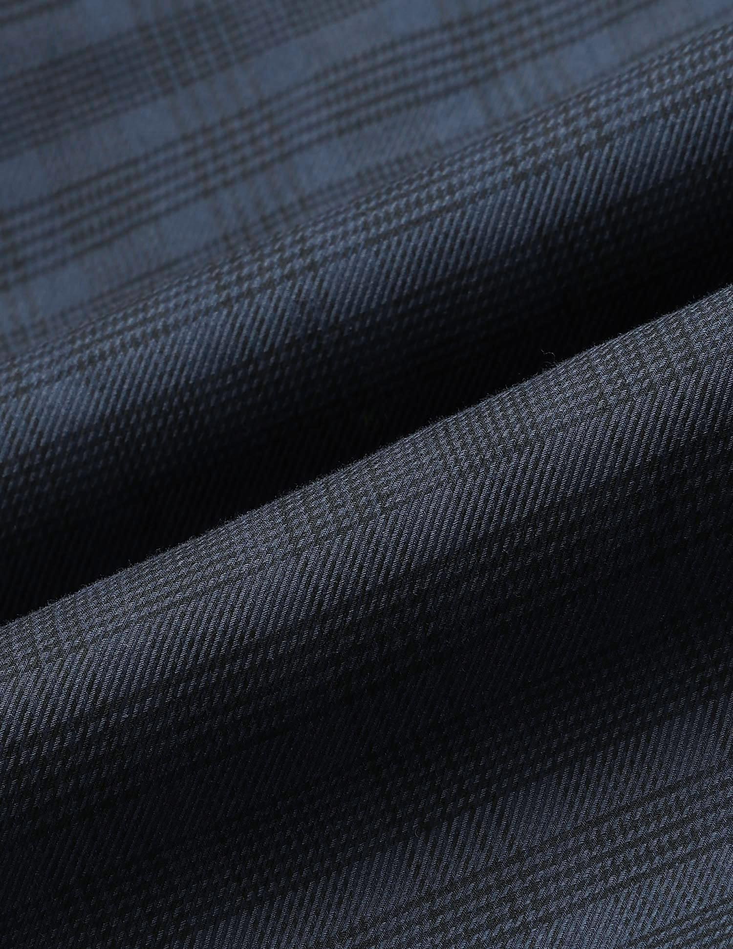 Glen Checked Twill Shirt Navy - U.S. POLO ASSN. | Large