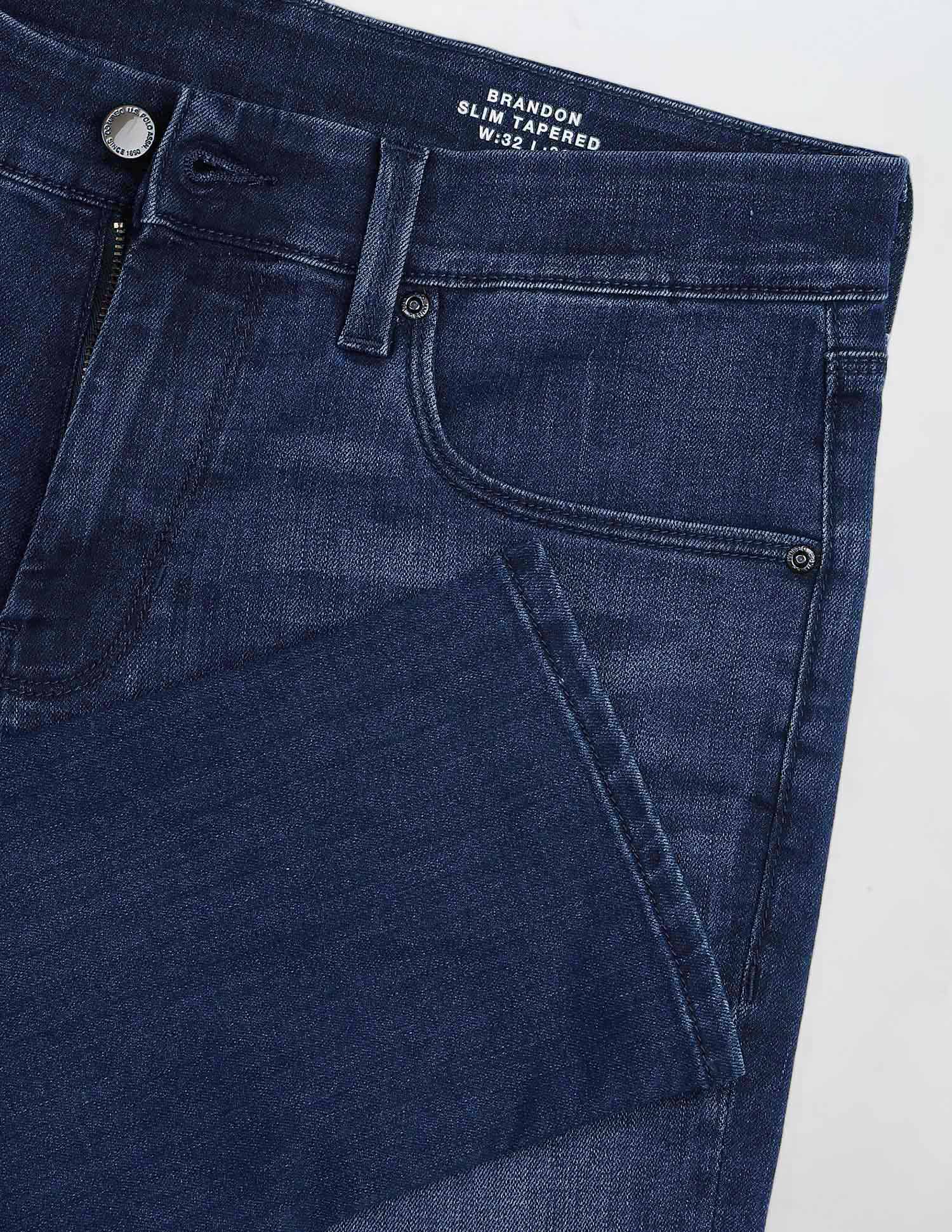 Brandon Slim Tapered Fit Blue Jeans Dark Blue - U.S. POLO ASSN. | Large