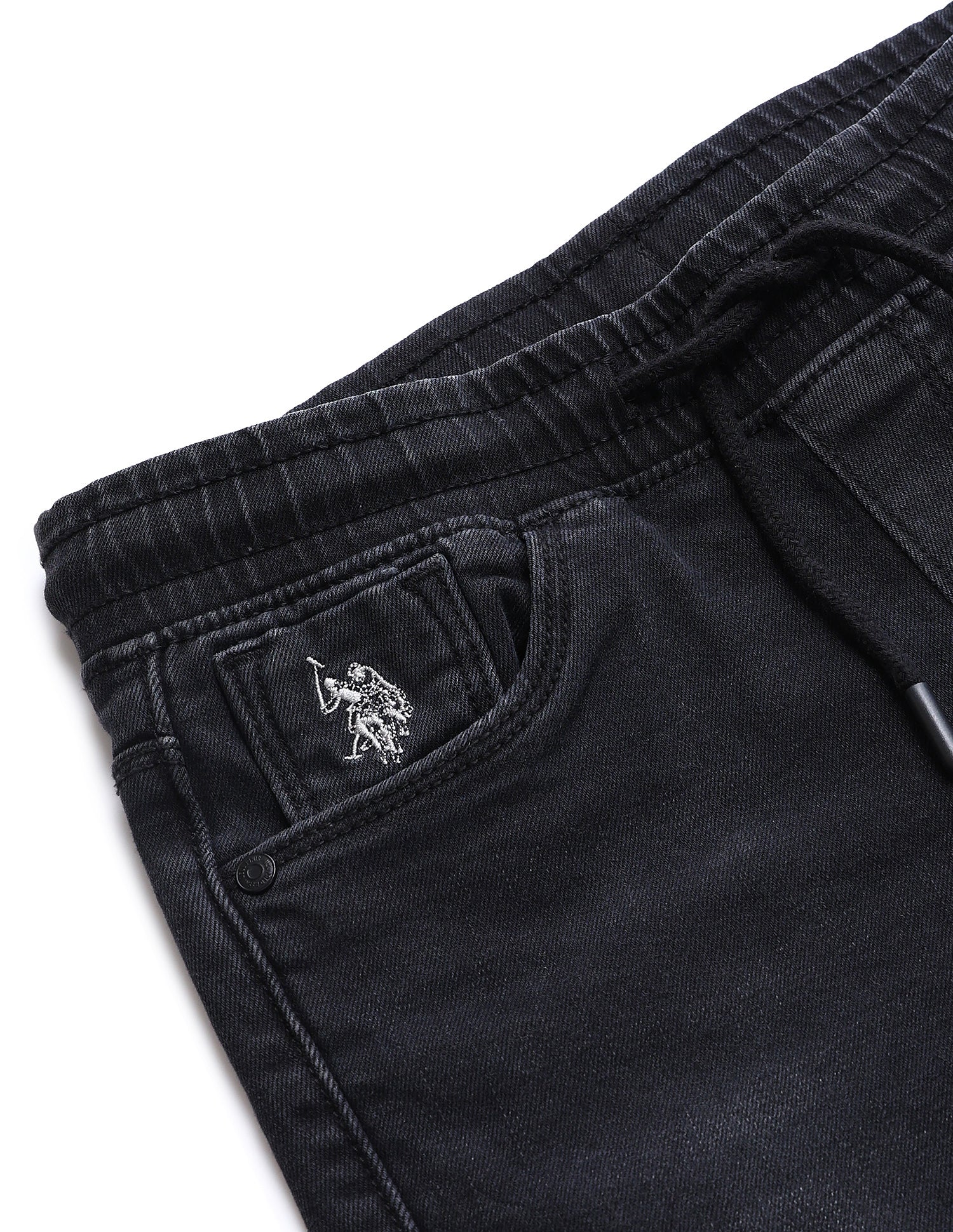 Regular fit Solid Jeans Black - U.S. POLO ASSN. | Large