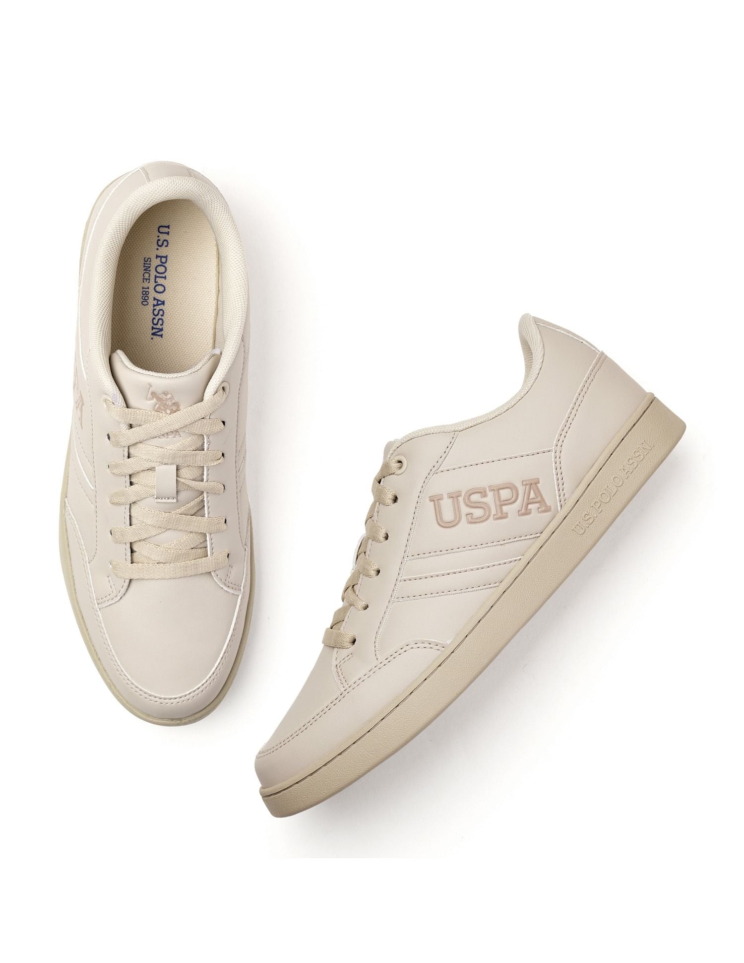 Men Gala Solid Sneakers Beige - U.S. POLO ASSN. | Large