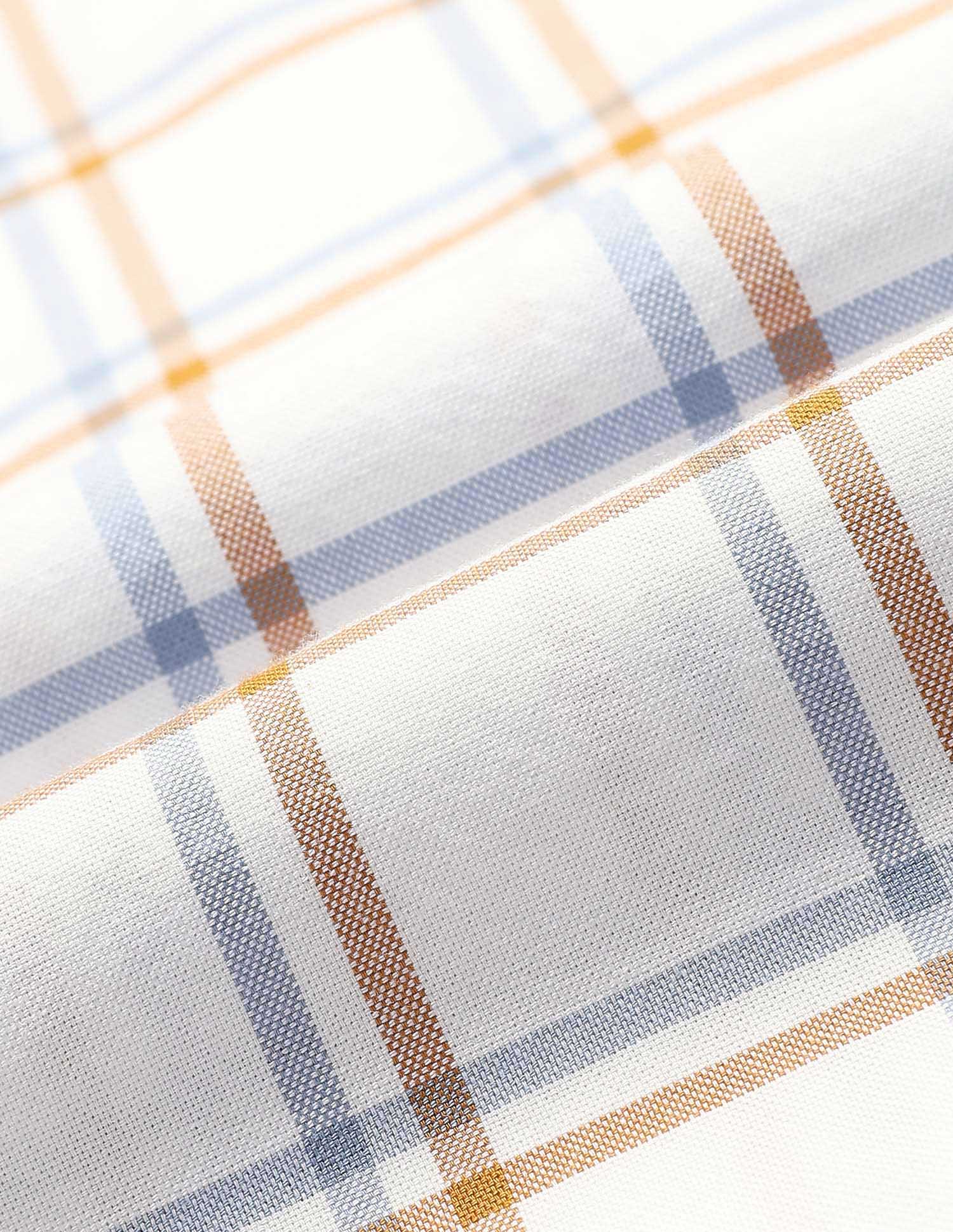 Grid Tattersall Checked Tailored Fit Shirt Orange - U.S. Polo Assn. India | Large
