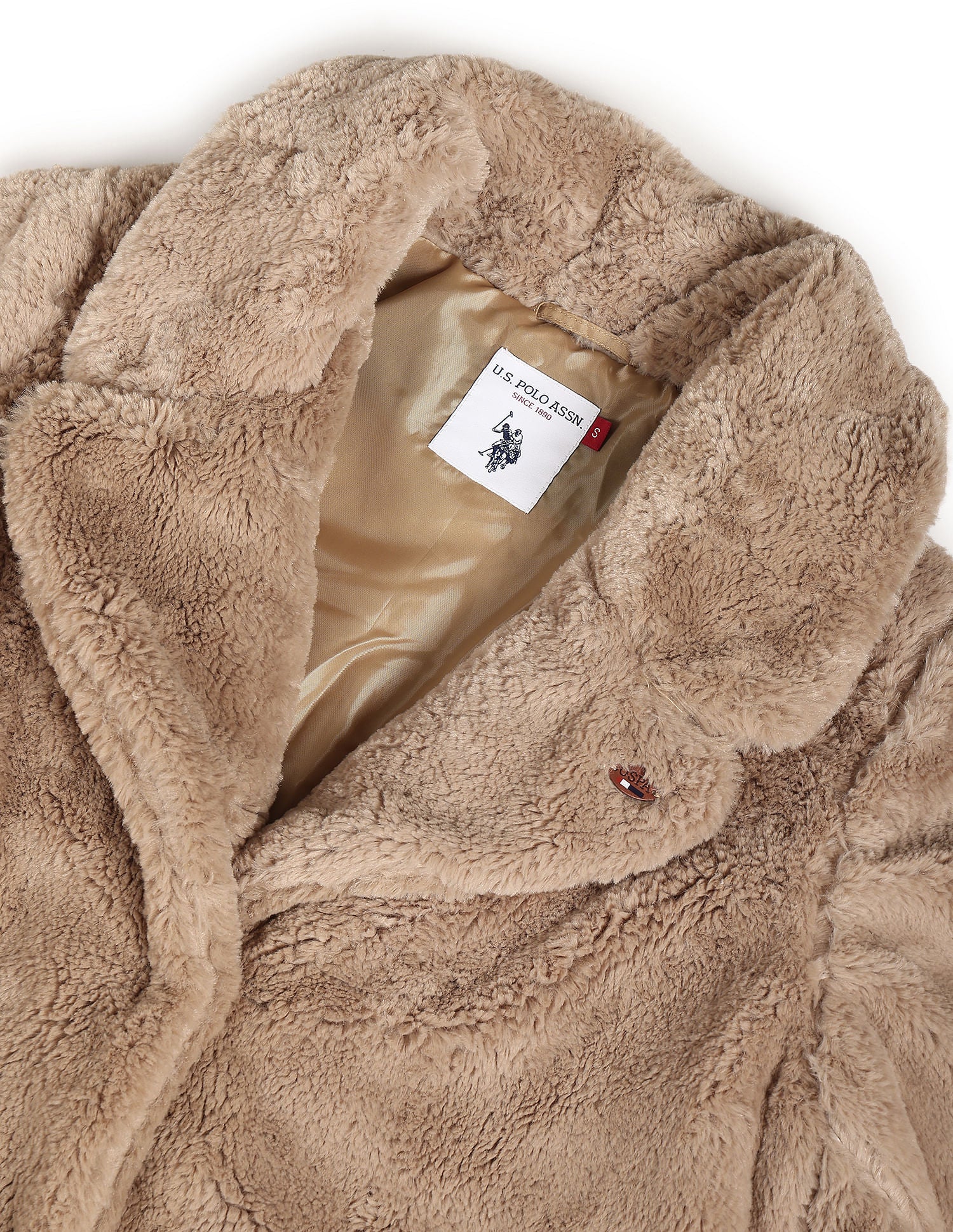 Noch Collar Faux Fur Jacket Beige - U.S. Polo Assn. India | Large