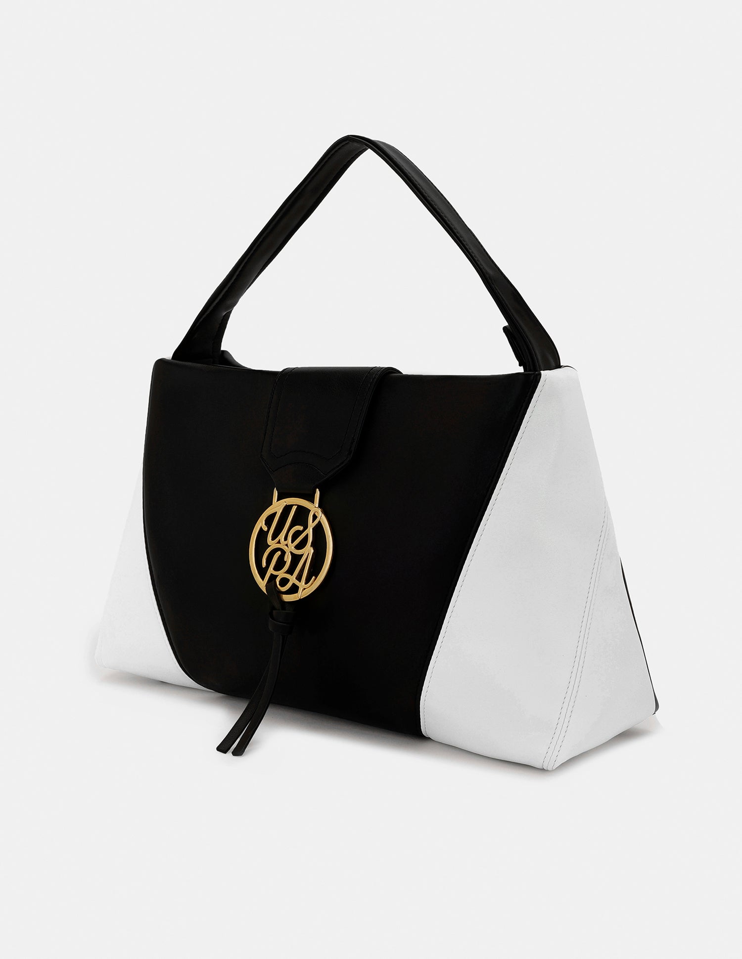 Women Alia Colour Blocked Shoulder Bag Black - U.S. POLO ASSN. | Large