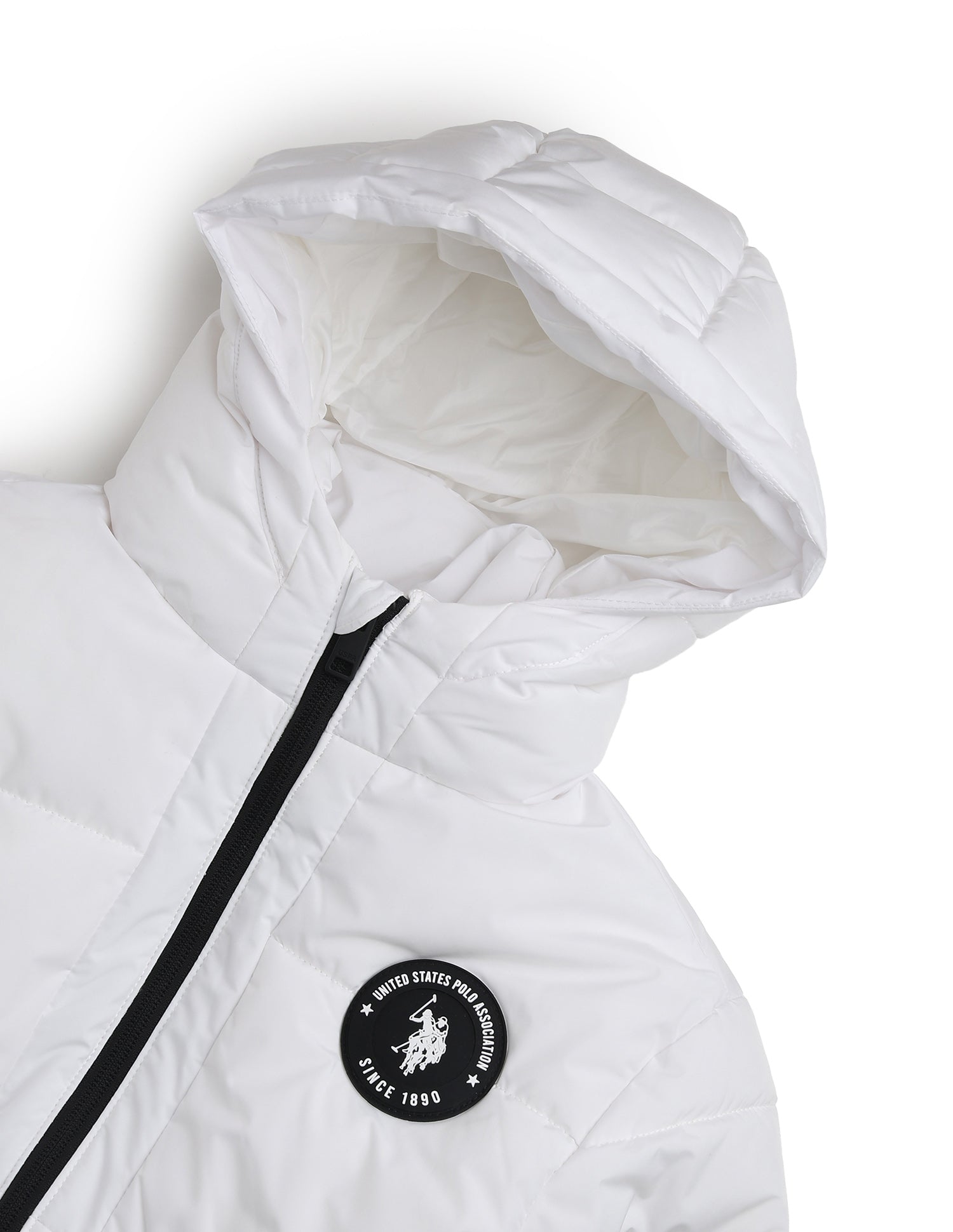 Boys Solid Puffer Jacket White - U.S. Polo Assn. India | Large