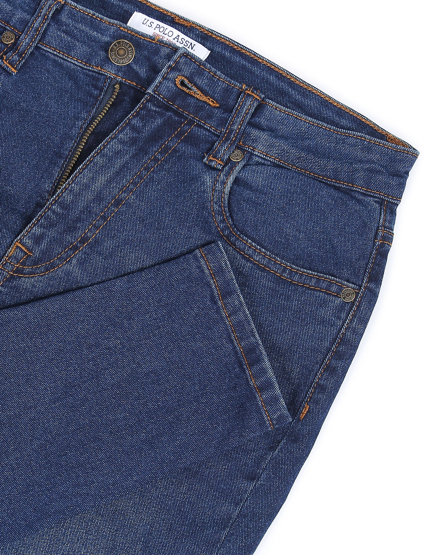 High Rise Skinny Fit Jeans Dark Blue - U.S. POLO ASSN. | Large