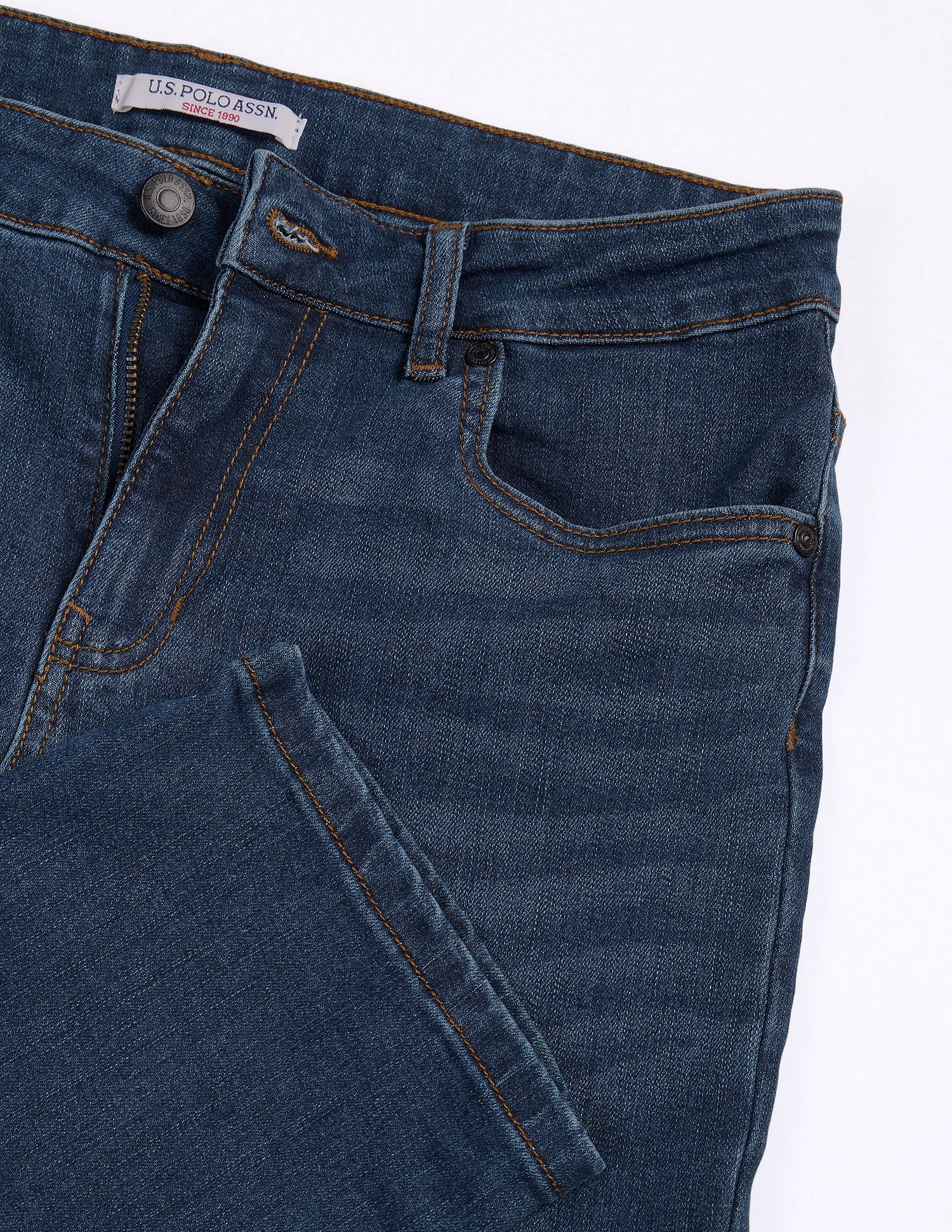 High Rise Slim Fit Jeans Blue - U.S. Polo Assn. India | Large