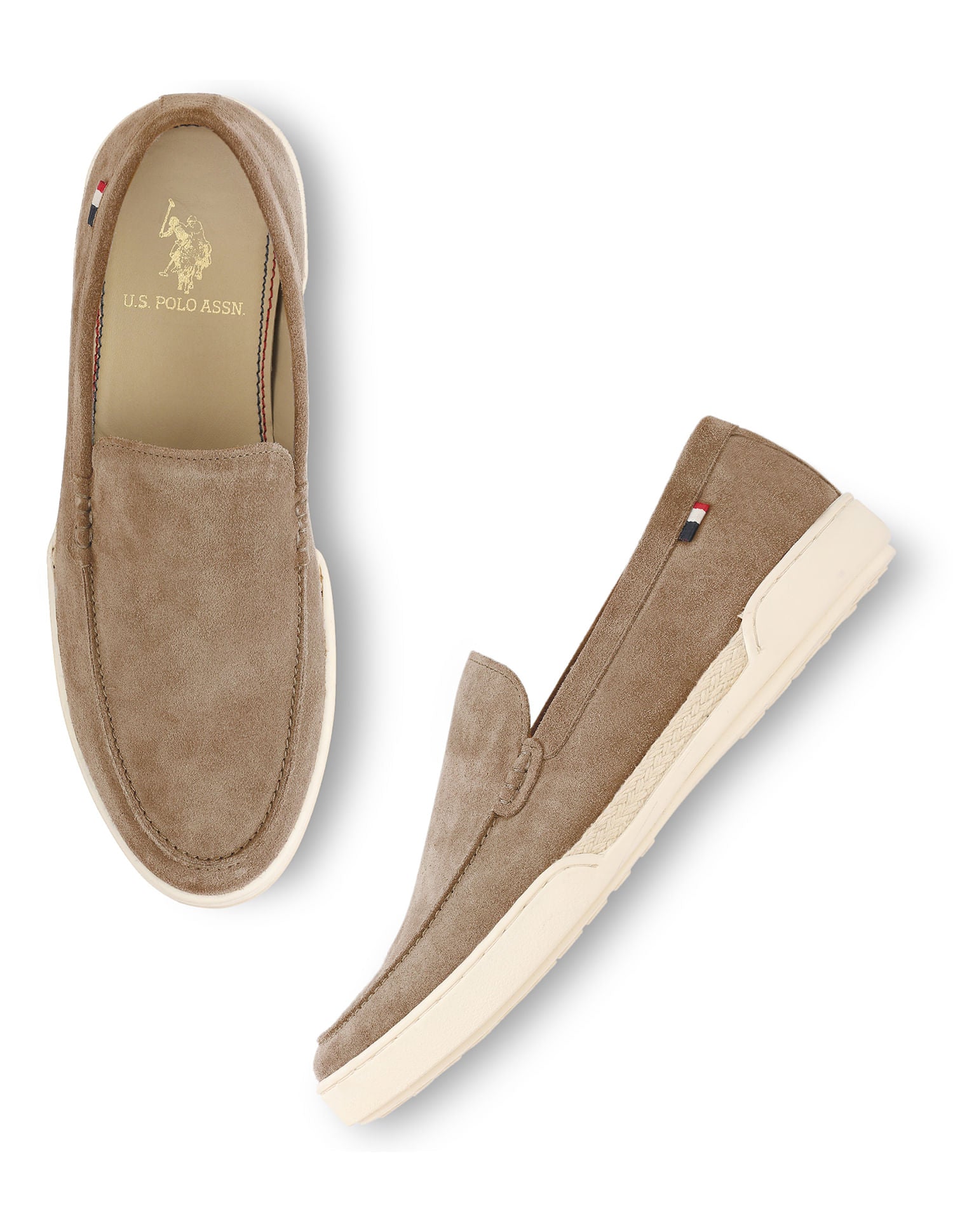 Men Fend Leather Loafers Light Brown - U.S. POLO ASSN. | Large