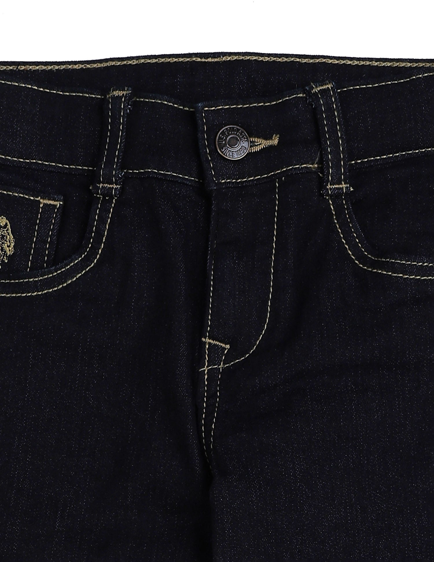 Boys Slim Fit Mid Rise Jeans Dark Blue - U.S. POLO ASSN. | Large