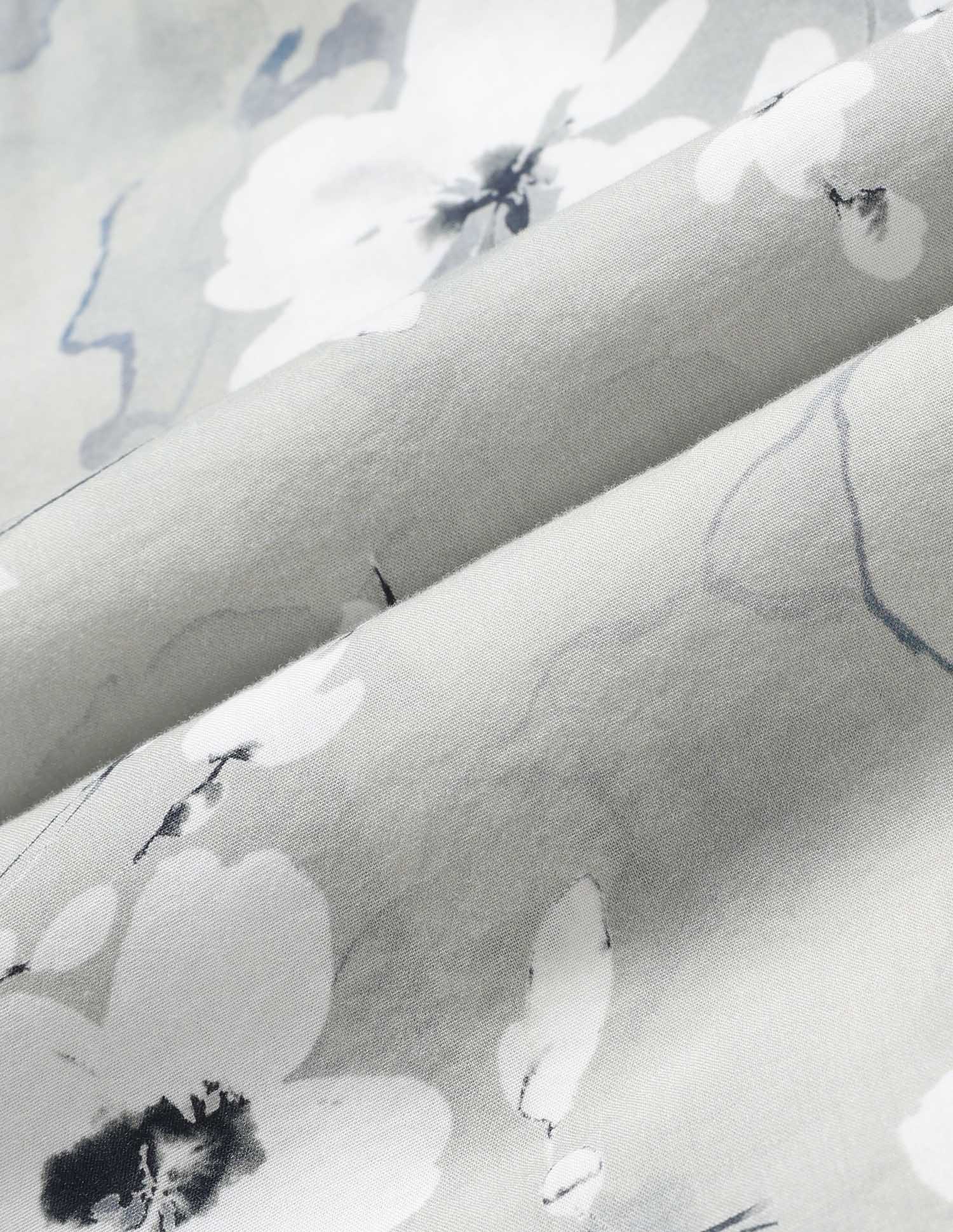 Boys Floral Printed Regular Fit Shirt Grey - U.S. POLO ASSN. | Large