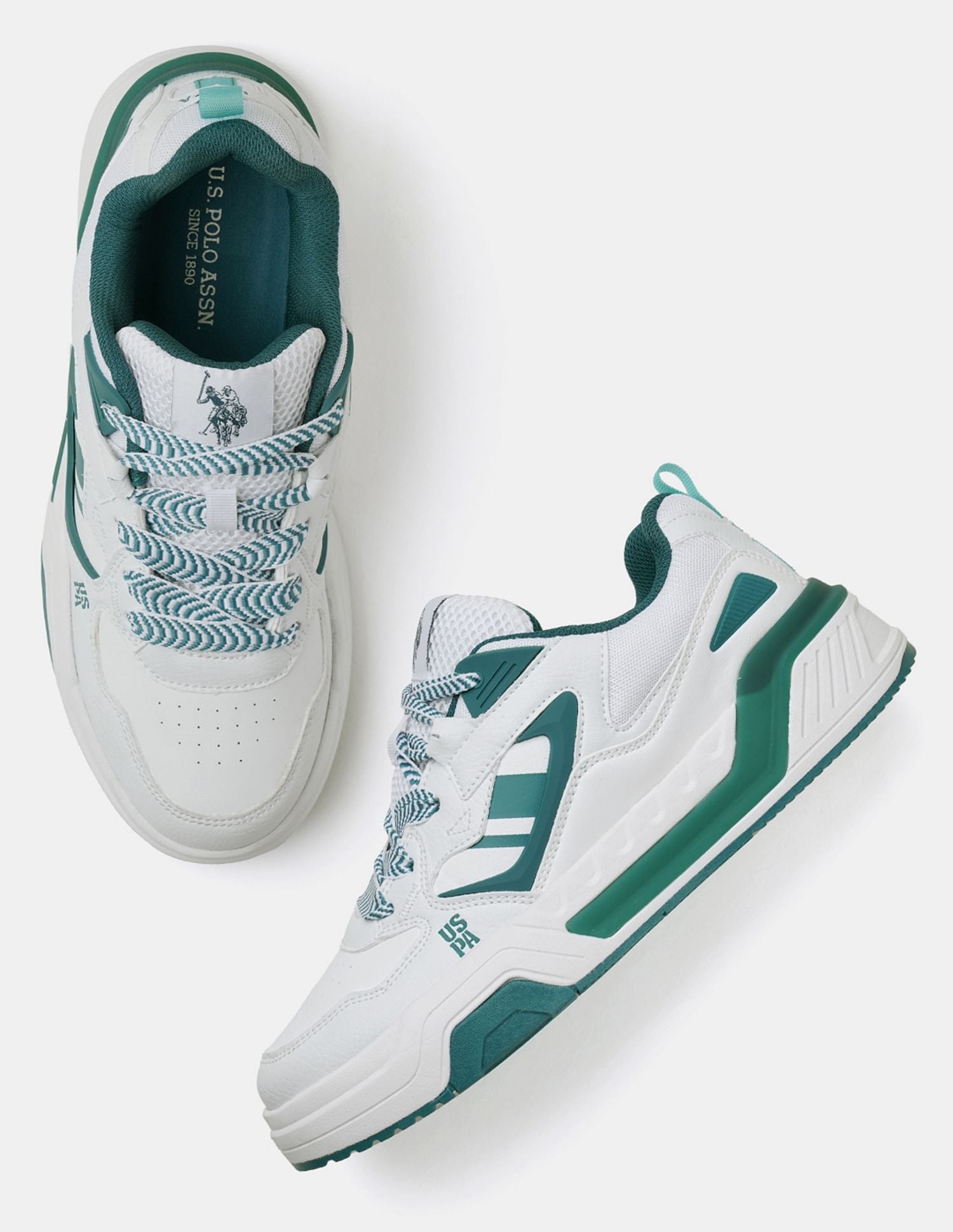 Men Damen Colour Blocked Sneakers White - U.S. POLO ASSN. | Large