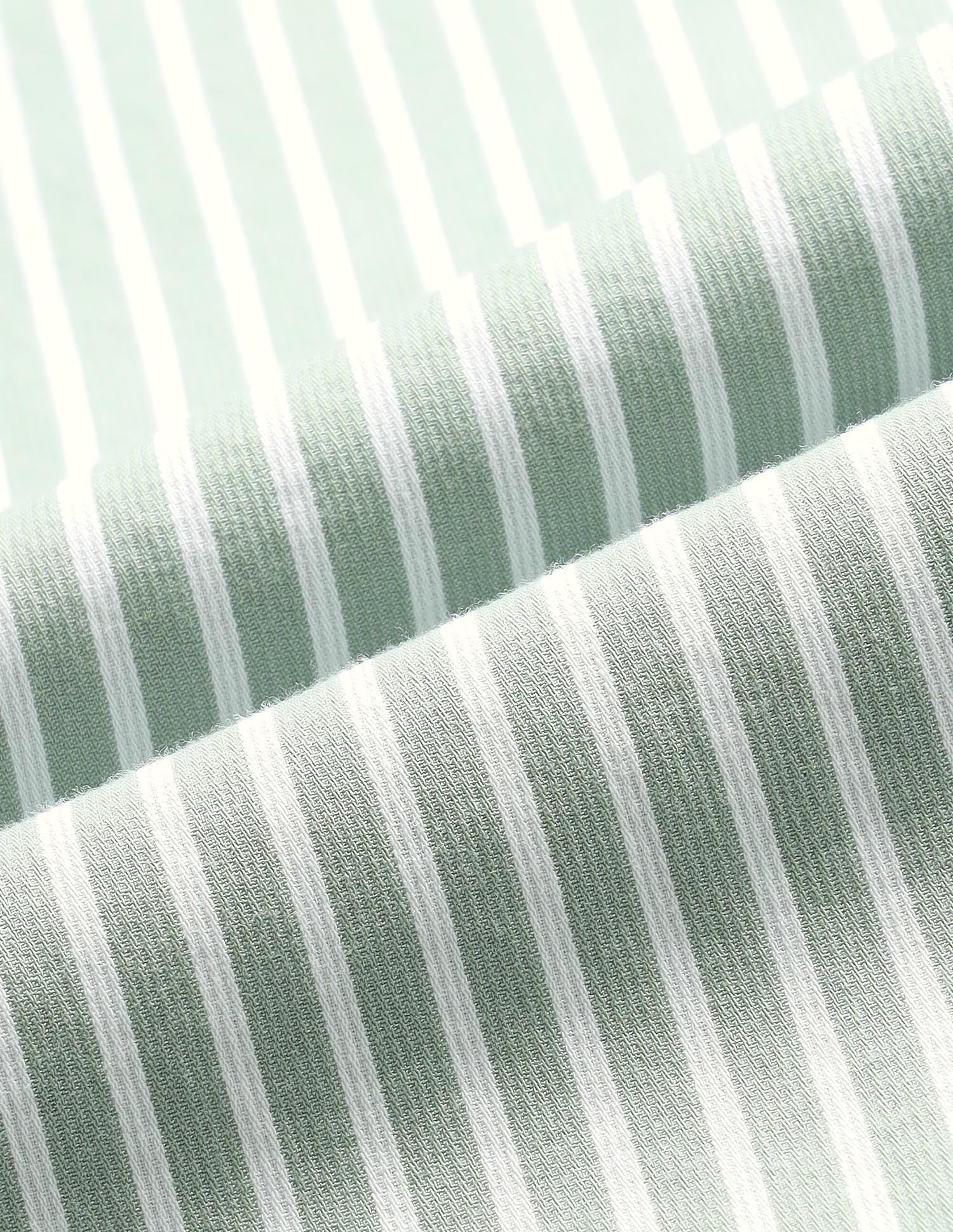 Casa De Campo Vertical Striped Shirt Light Green - U.S. Polo Assn. India | Large