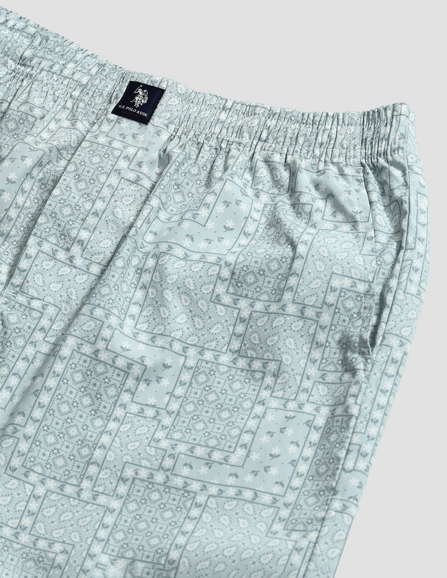 Mid Rise Printed OELP7 Lounge Track Pants - Pack Of 1 Sterling Blue - U.S. POLO ASSN. | Large