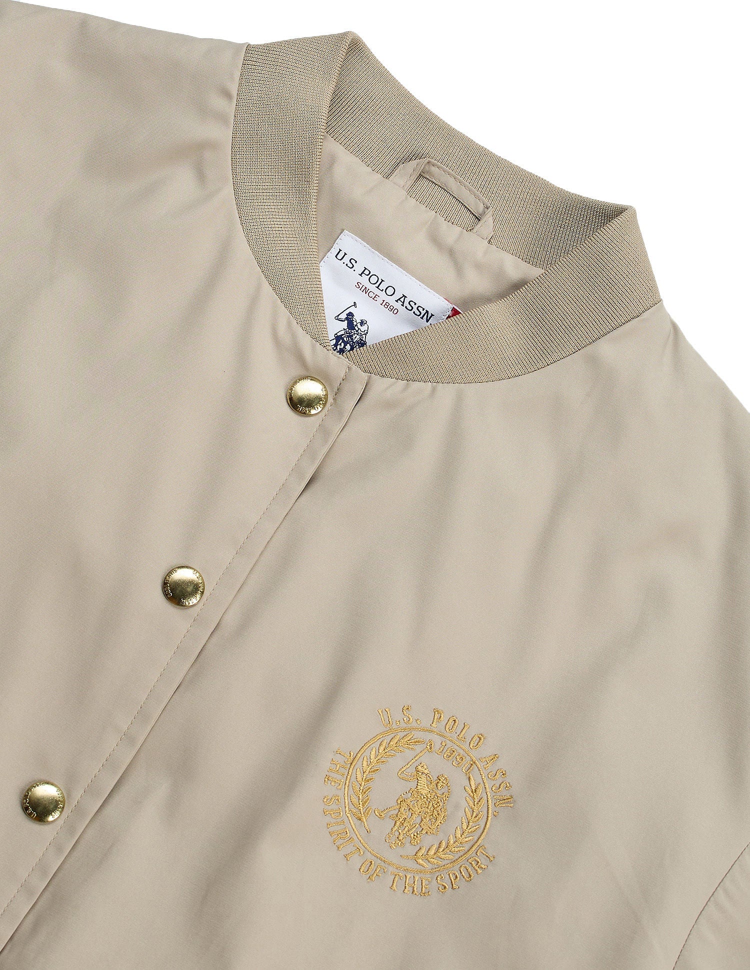 Regular Fit Solid Bomber Jacket Light Green - U.S. POLO ASSN. | Large