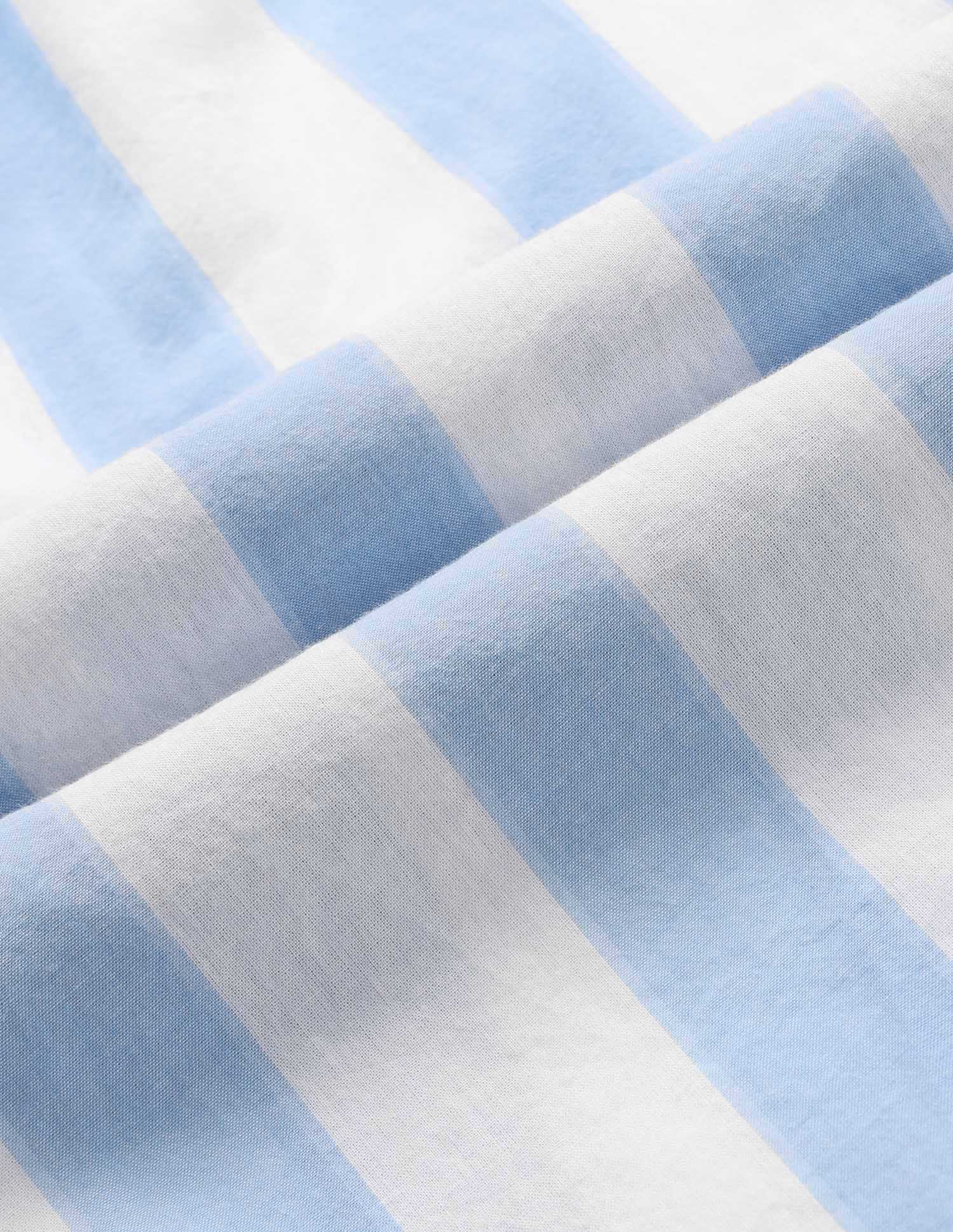 Vertical Striped Poplin Shirt Light Blue - U.S. Polo Assn. India | Large