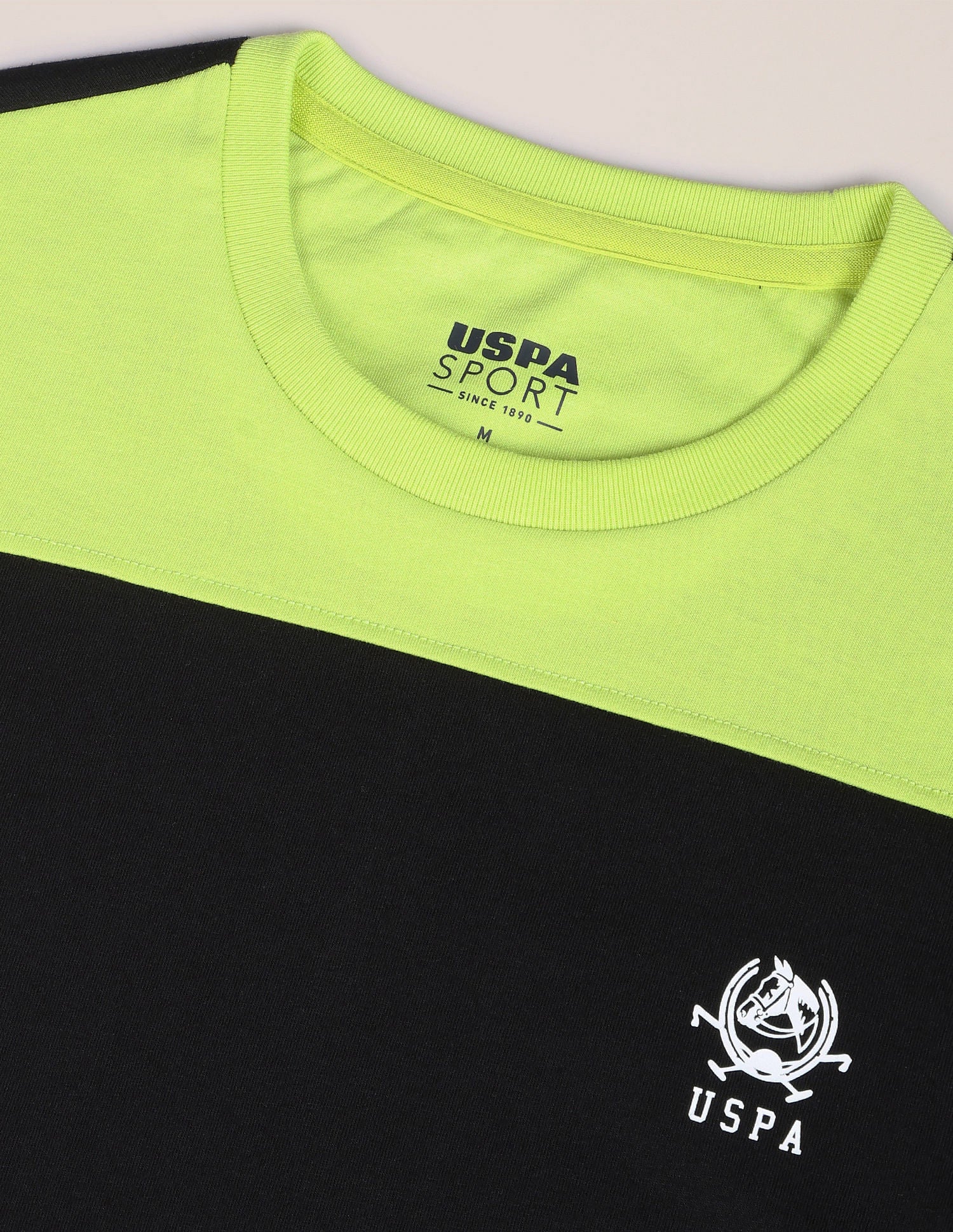 Colour Block Active T-Shirt Black - U.S. POLO ASSN. | Large