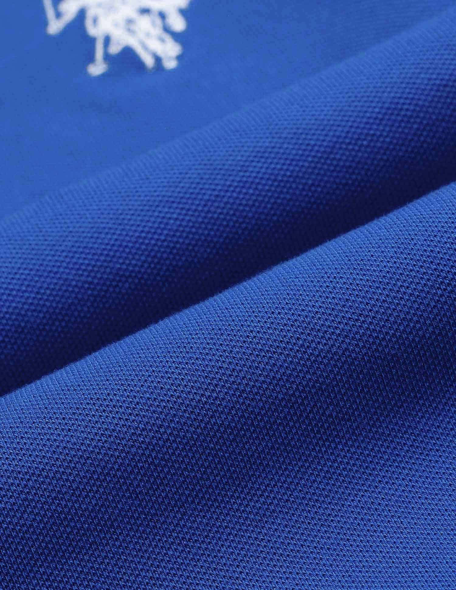 Tipped Collar Regular Fit Polo Shirt Blue - U.S. Polo Assn. India | Large