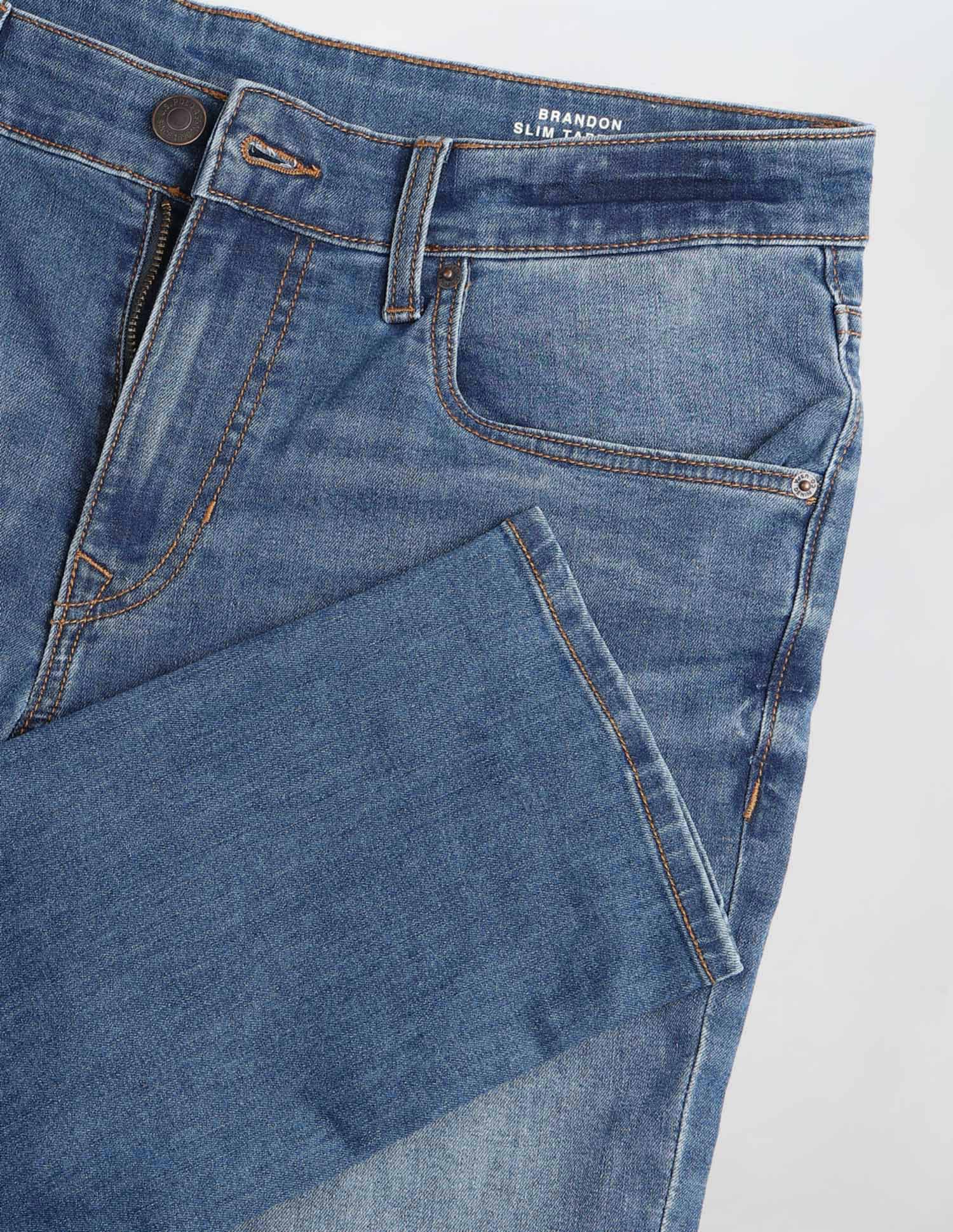 Brandon Slim Tapered Fit Blue Jeans Indigo - U.S. POLO ASSN. | Large