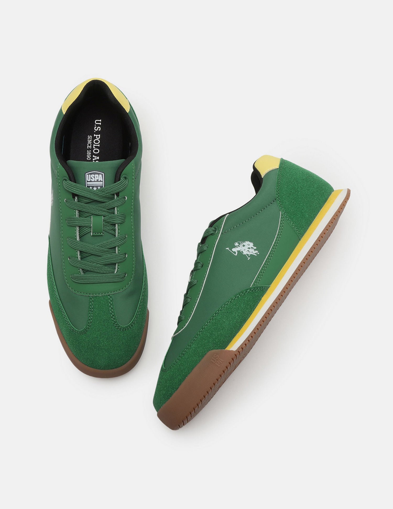 Men Round Toe Treviri Sneakers Green - U.S. POLO ASSN. | Large