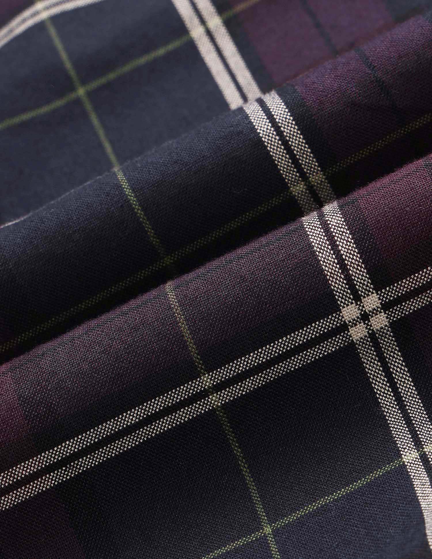 Tailored Fit Tartan Checked Shirt Wine - U.S. POLO ASSN. | Large