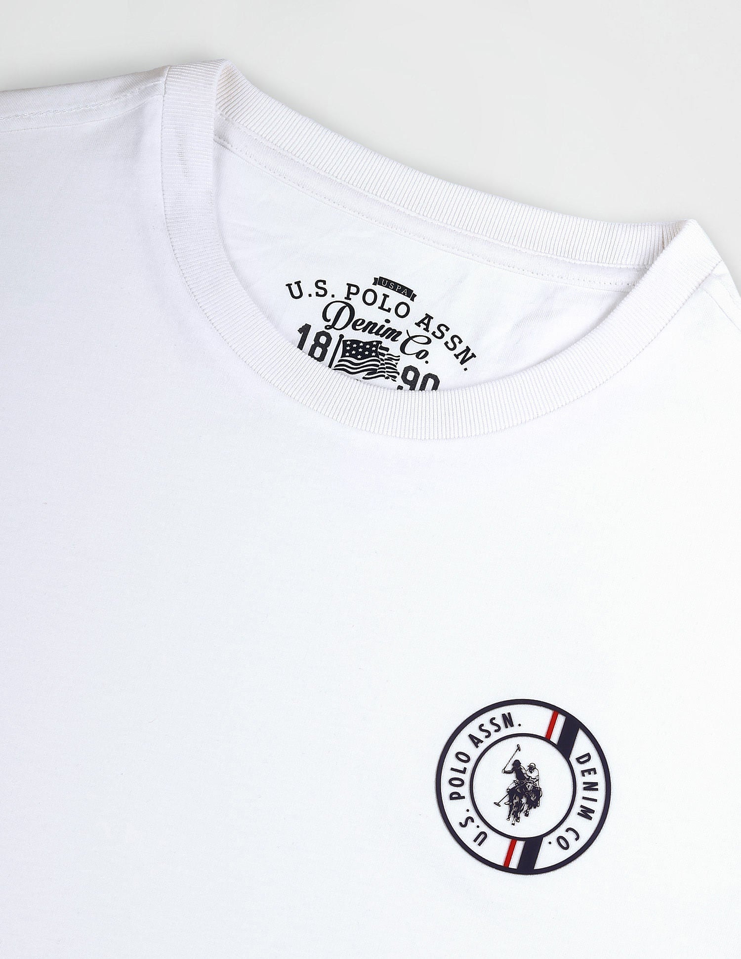 Muscle Fit Cotton T-Shirt Ivory - U.S. POLO ASSN. | Large