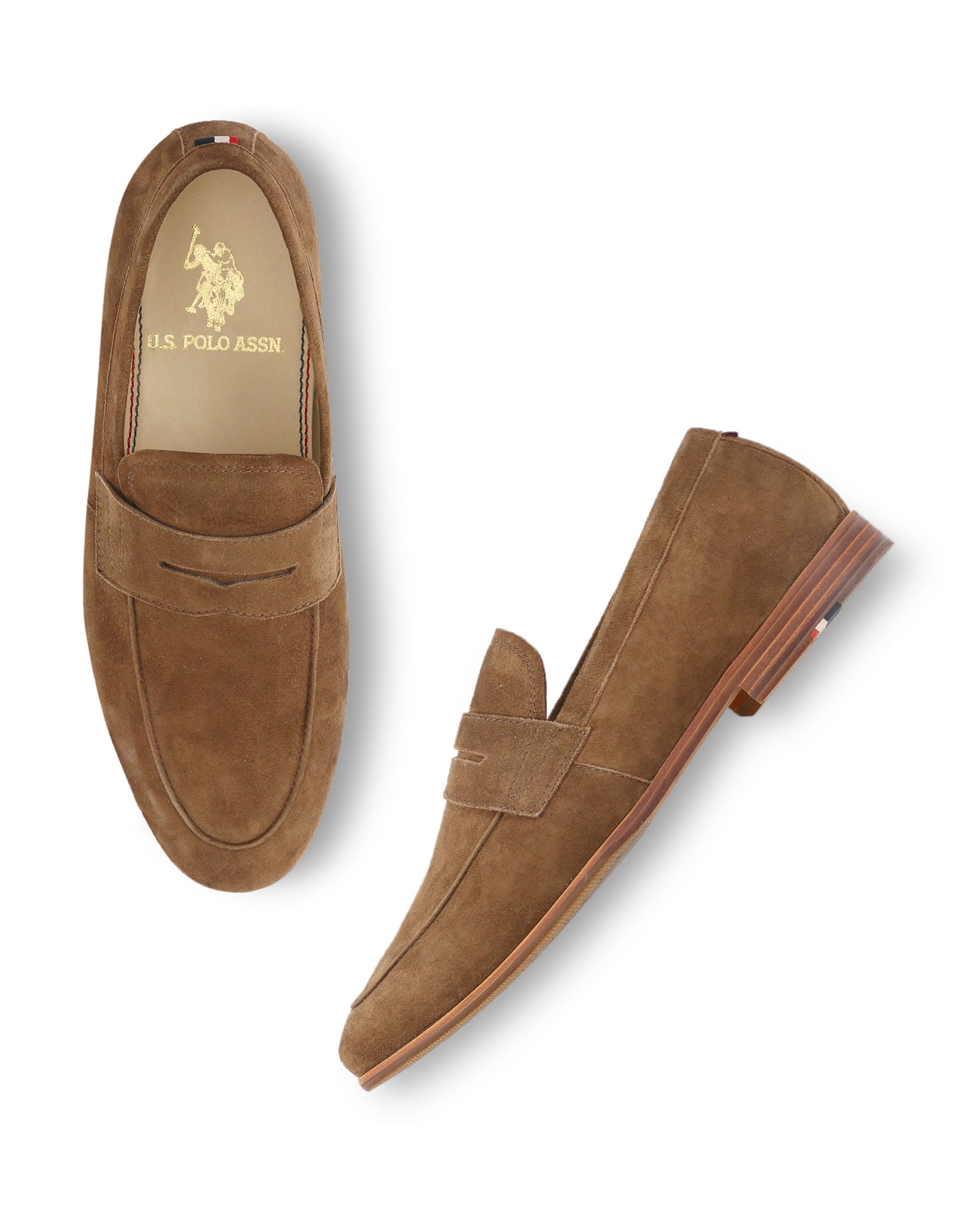 Men Capo Leather Loafers Light Brown - U.S. POLO ASSN. | Large