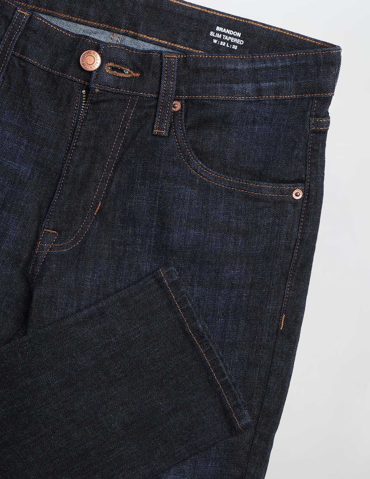 Brandon Slim Tapered Fit Mid Rise Jeans Indigo - U.S. POLO ASSN. | Large