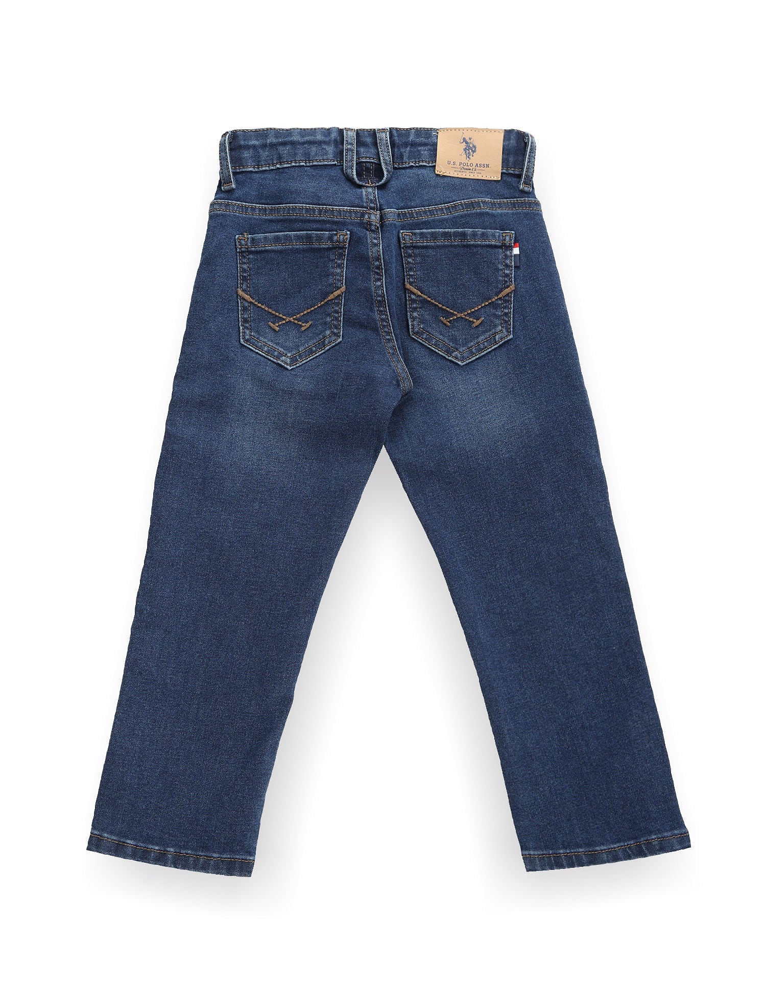 Boys Lightly Distressed Relaxed Jeans Blue - U.S. POLO ASSN. | Large