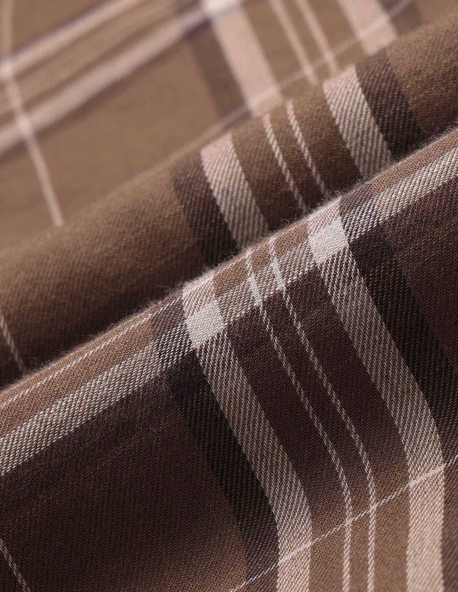Plaid Checked Pure Cotton Shirt Dark Brown - U.S. Polo Assn. India | Large