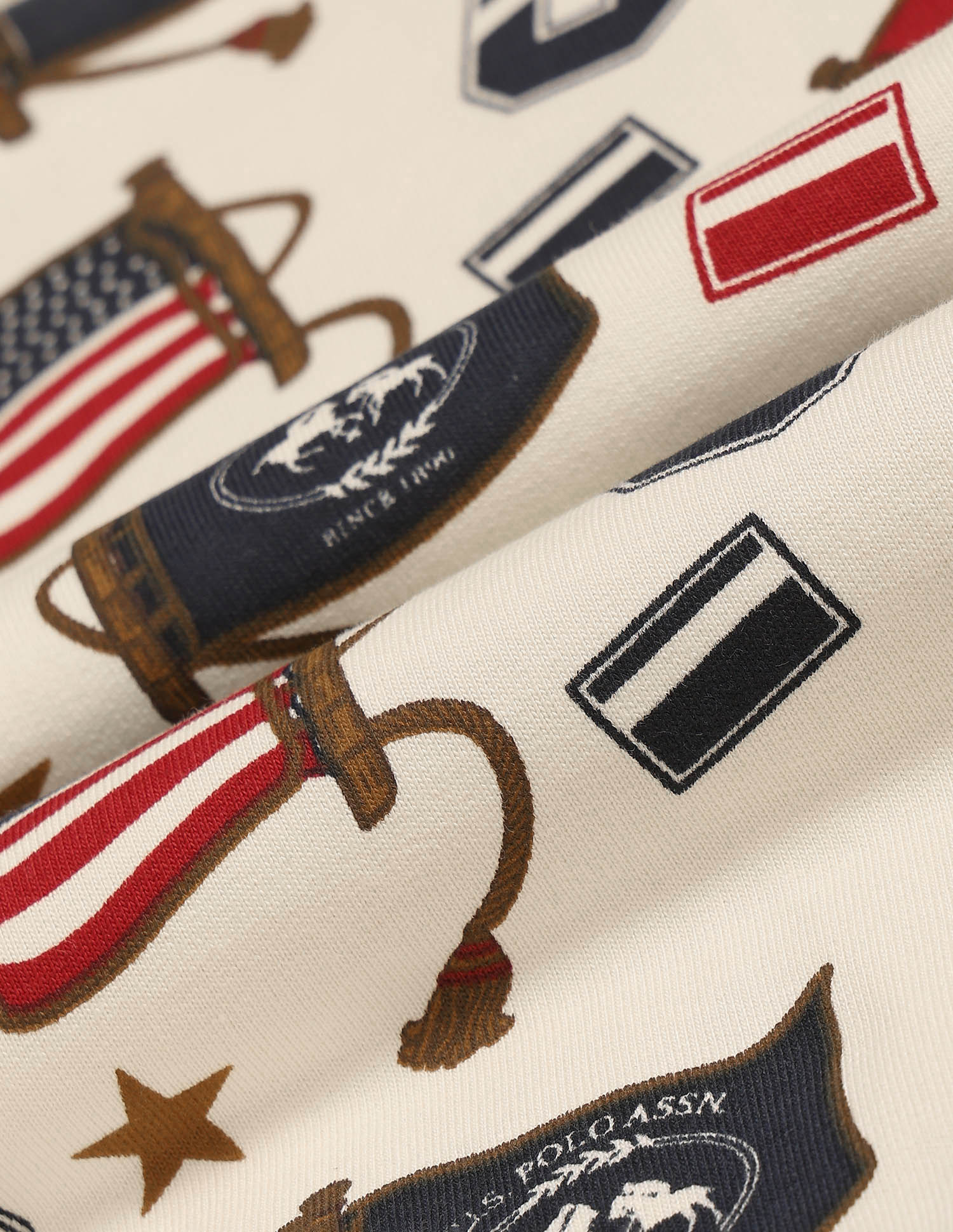 Boys Brand Printed Regular Fit Joggers White - U.S. POLO ASSN. | Large