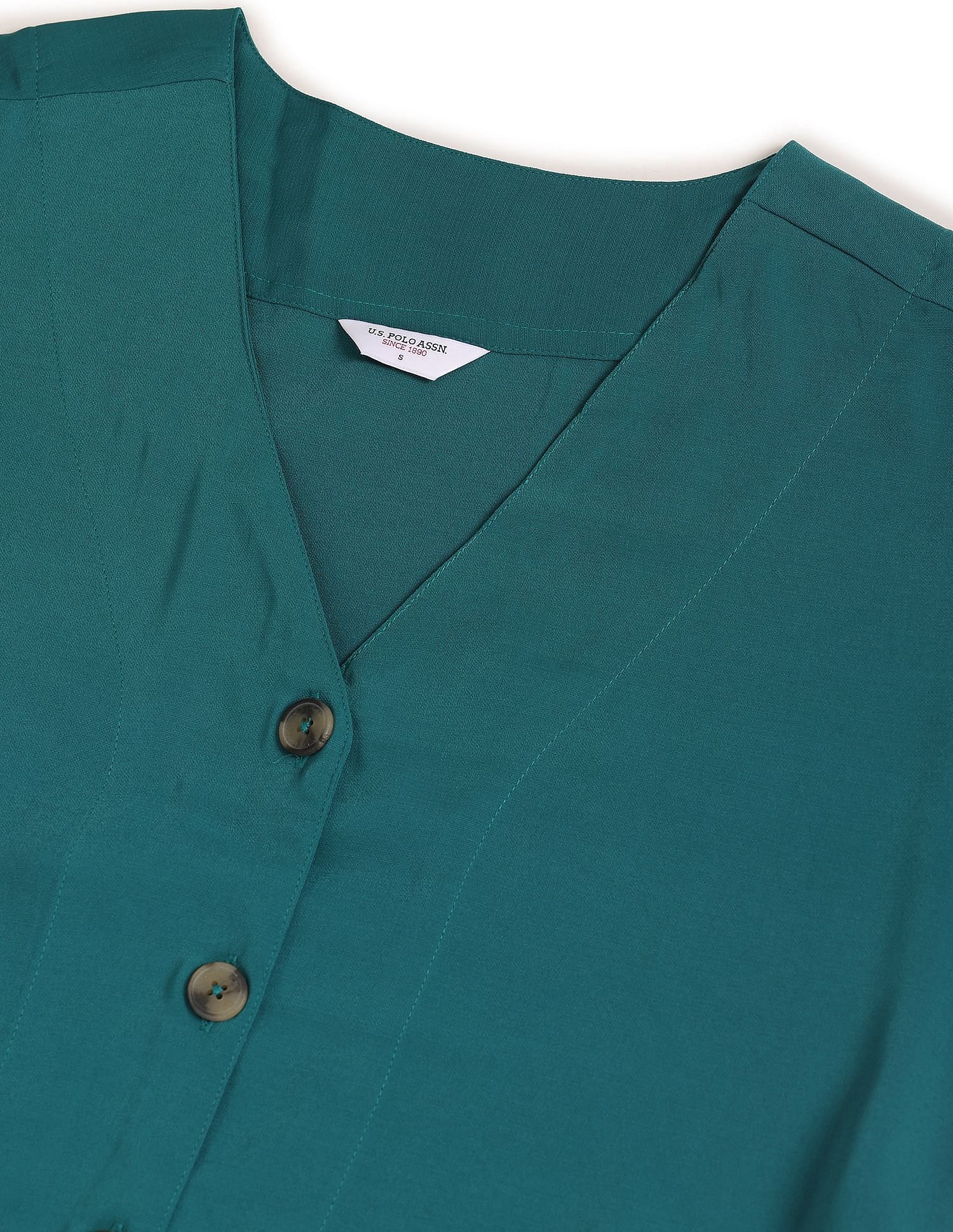 Solid Belted Shirt Dress – Polo India