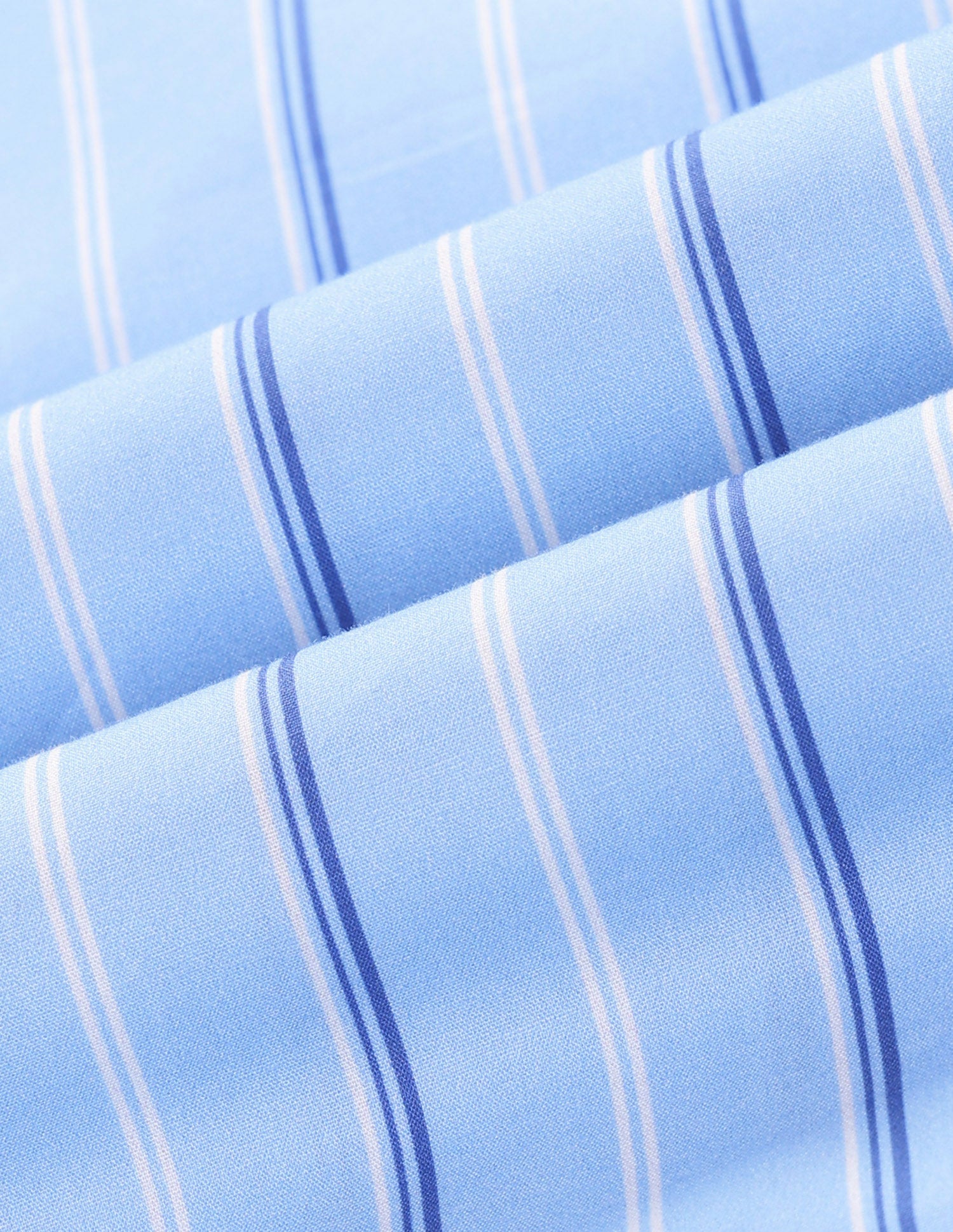 Vertical Striped Cropped Shirt Light Blue - U.S. Polo Assn. India | Large