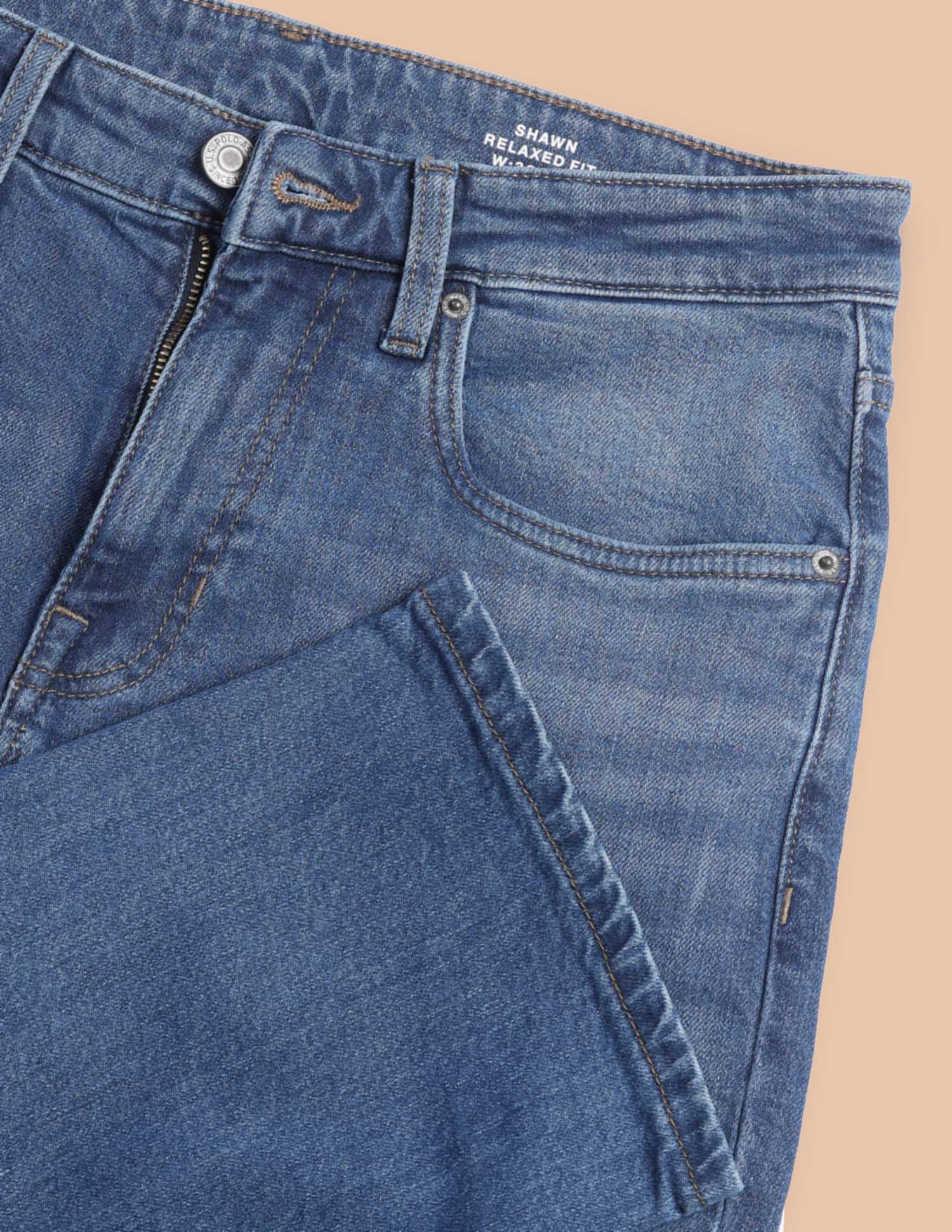 Shawn Relaxed Fit Blue Jeans Light Blue - U.S. POLO ASSN. | Large