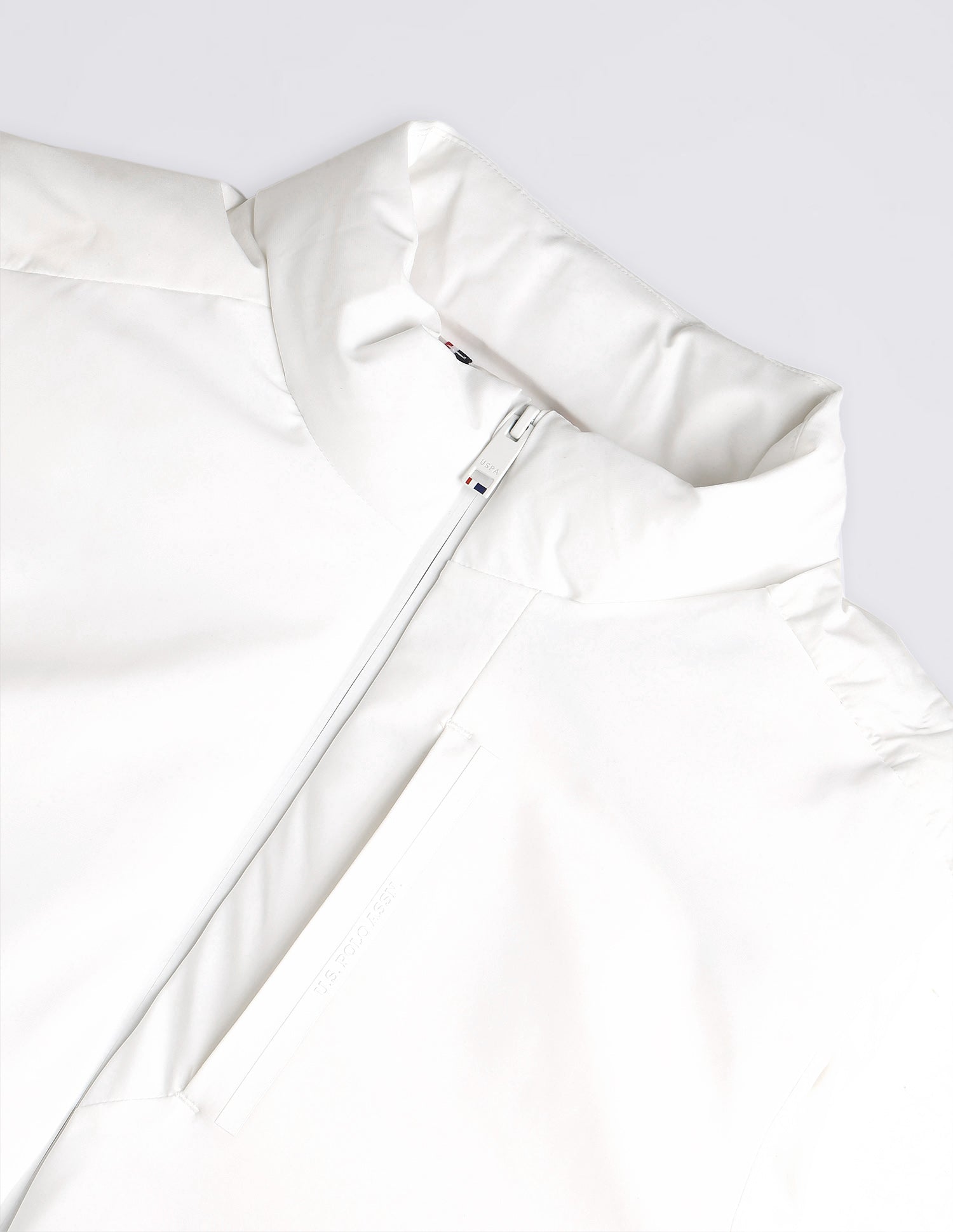 Solid Regular Fit Jacket White - U.S. Polo Assn. India | Large