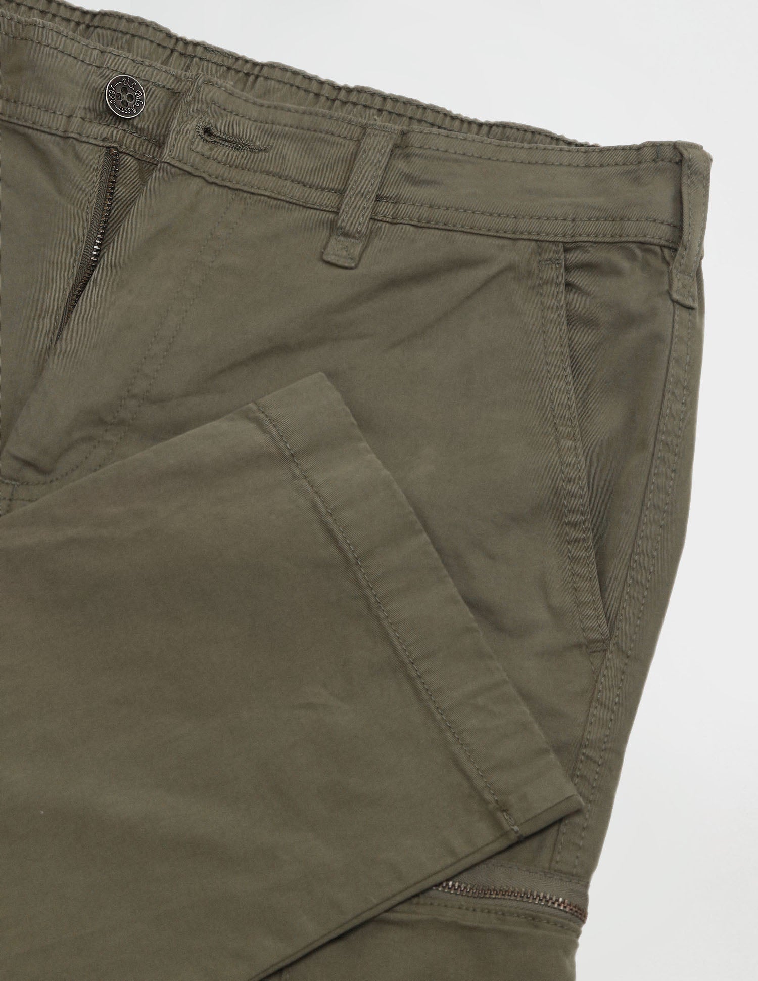 Straight Solid Trousers Olive - U.S. POLO ASSN. | Large