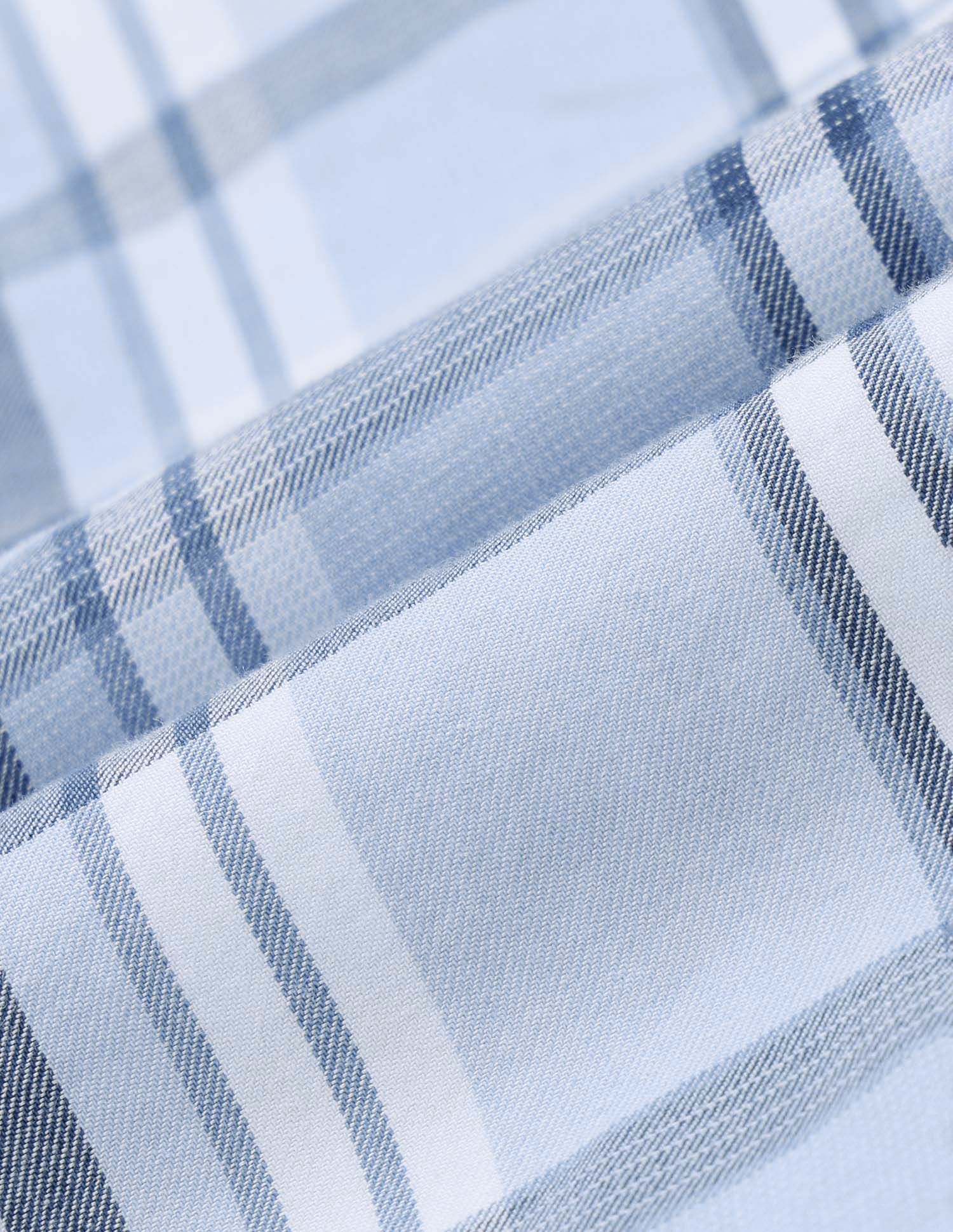 Twill Plaid Checked Shirt Light Indigo - U.S. Polo Assn. India | Large