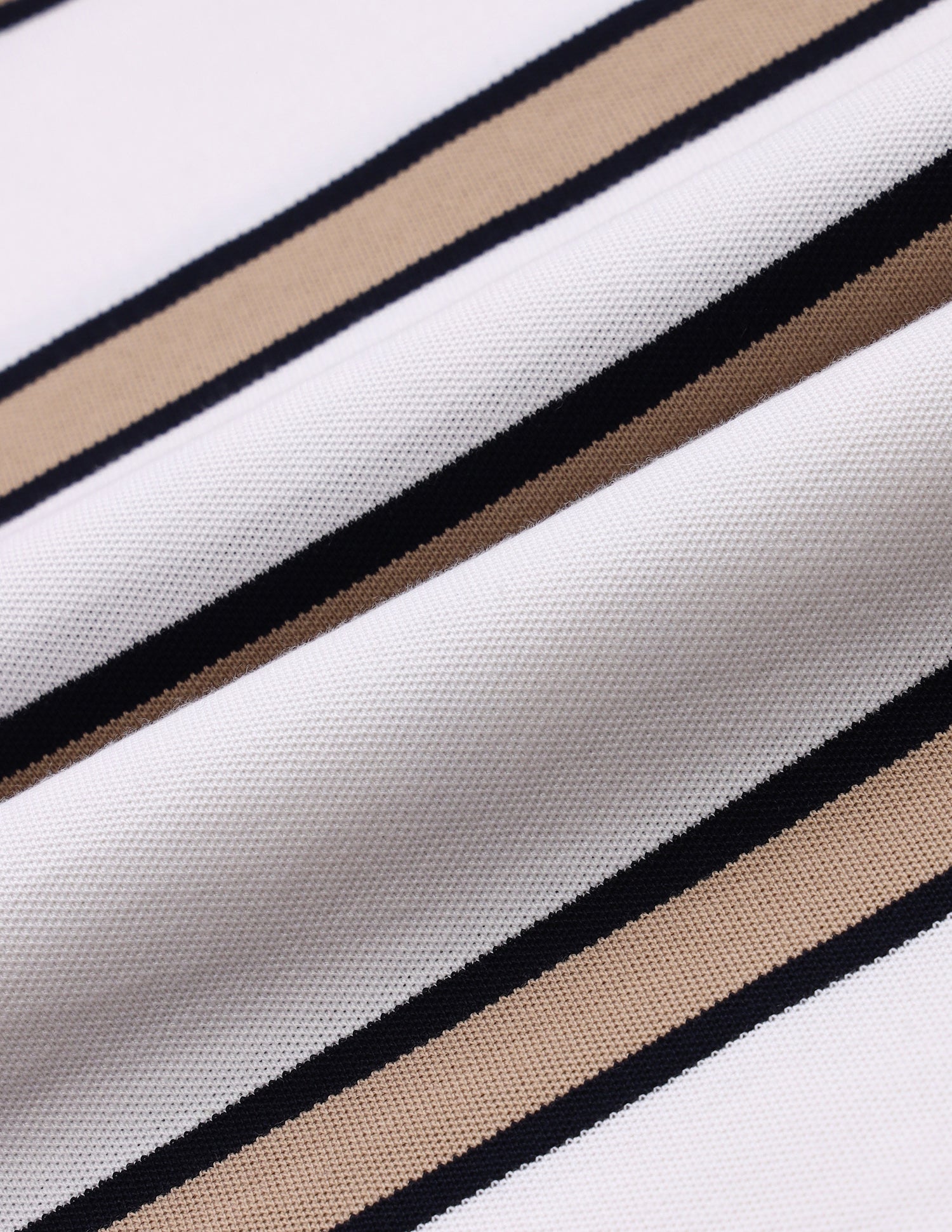 Horizontal Striped Slim Fit Polo Shirt White - U.S. Polo Assn. India | Large