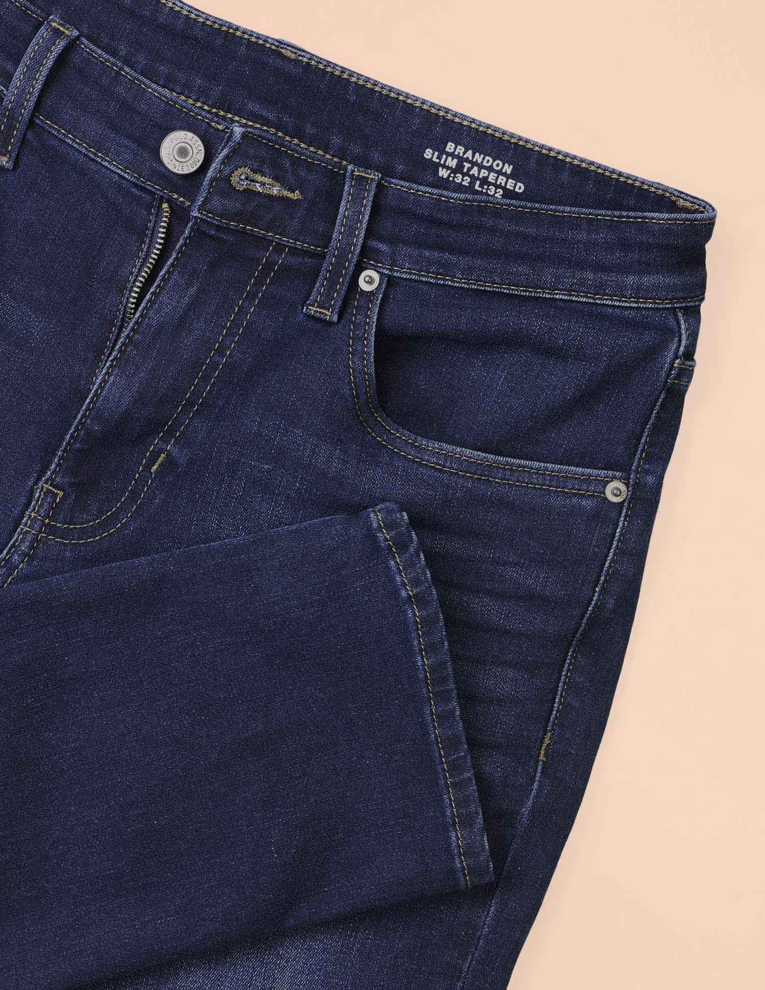 Brandon Slim Tapered Fit Blue Jeans Blue - U.S. POLO ASSN. | Large