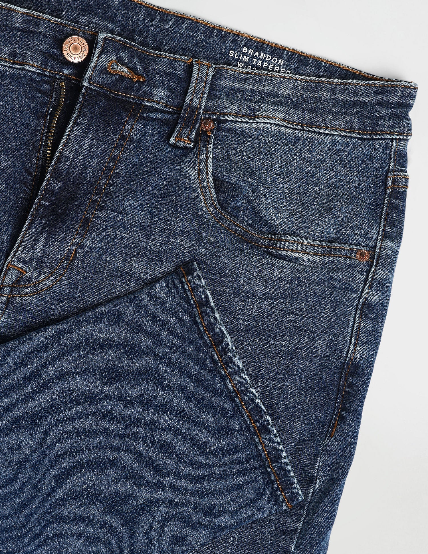 Brandon Slim Fit Blue Jeans Blue - U.S. Polo Assn. India | Large