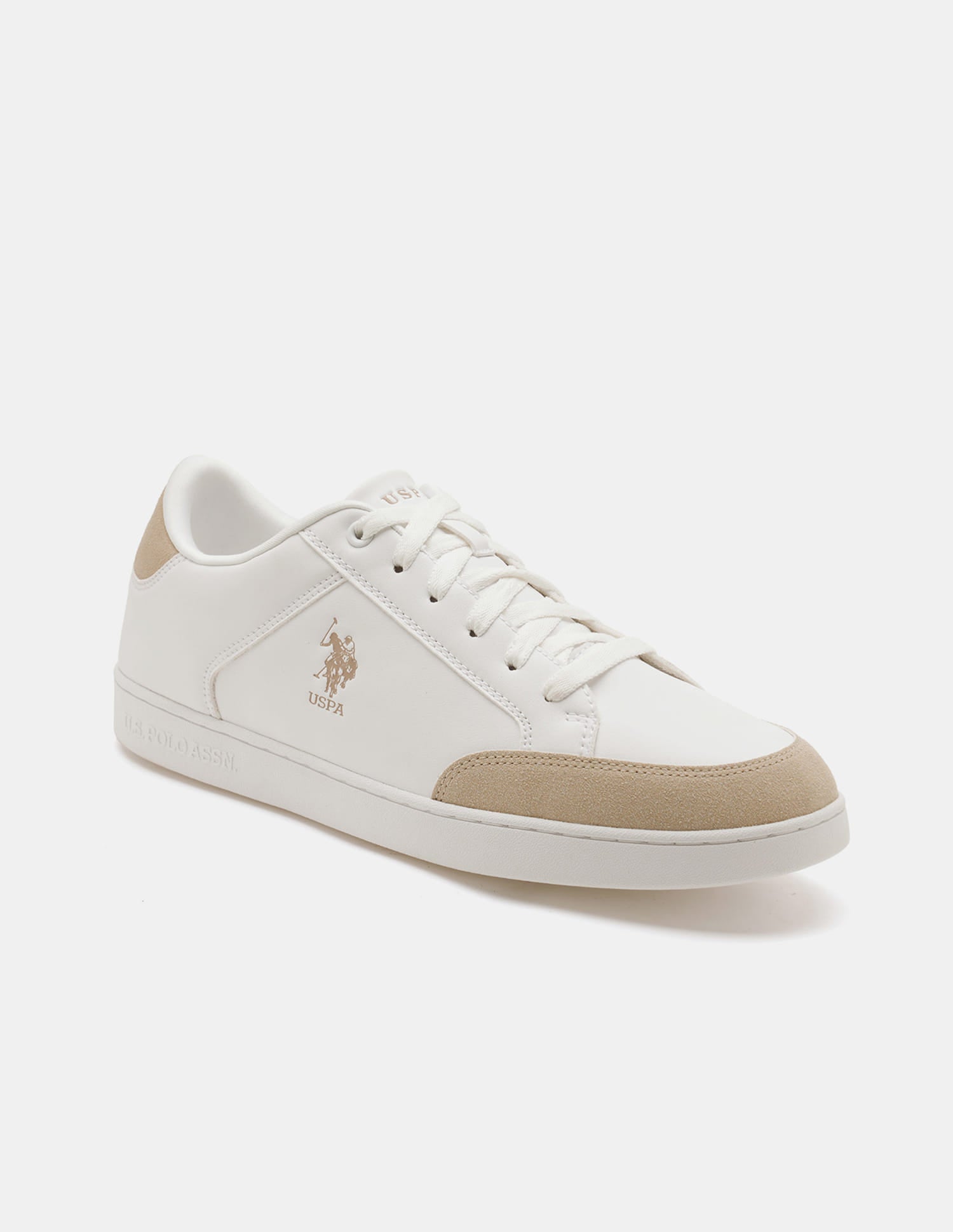 Men Vancer 2.0 Colourblocked Sneakers Off White - U.S. Polo Assn. India | Large