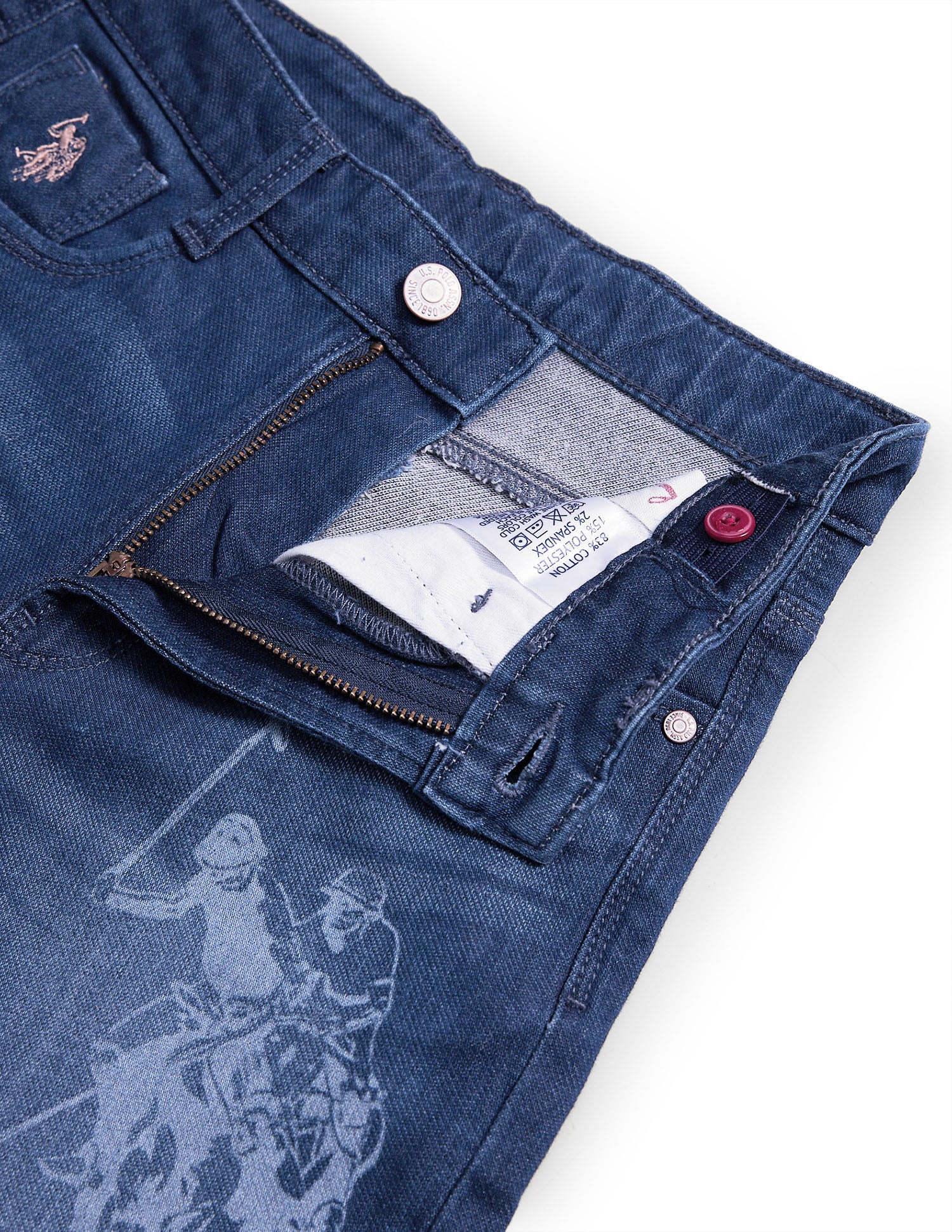 Boys Stone Wash Shorts Blue - U.S. Polo Assn. India | Large