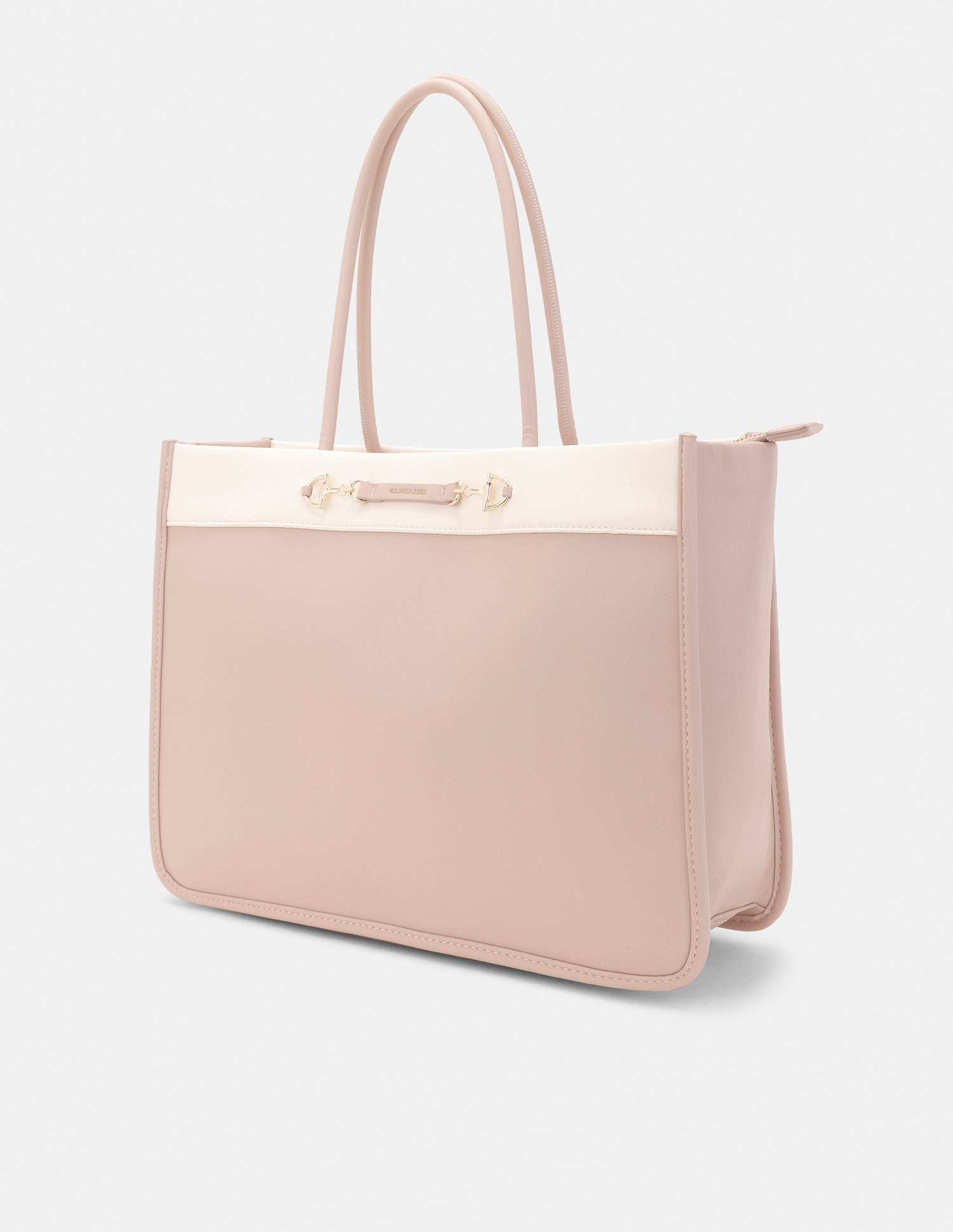 Women Aubrey Colour Blocked Tote Bag Nude - U.S. POLO ASSN. | Large