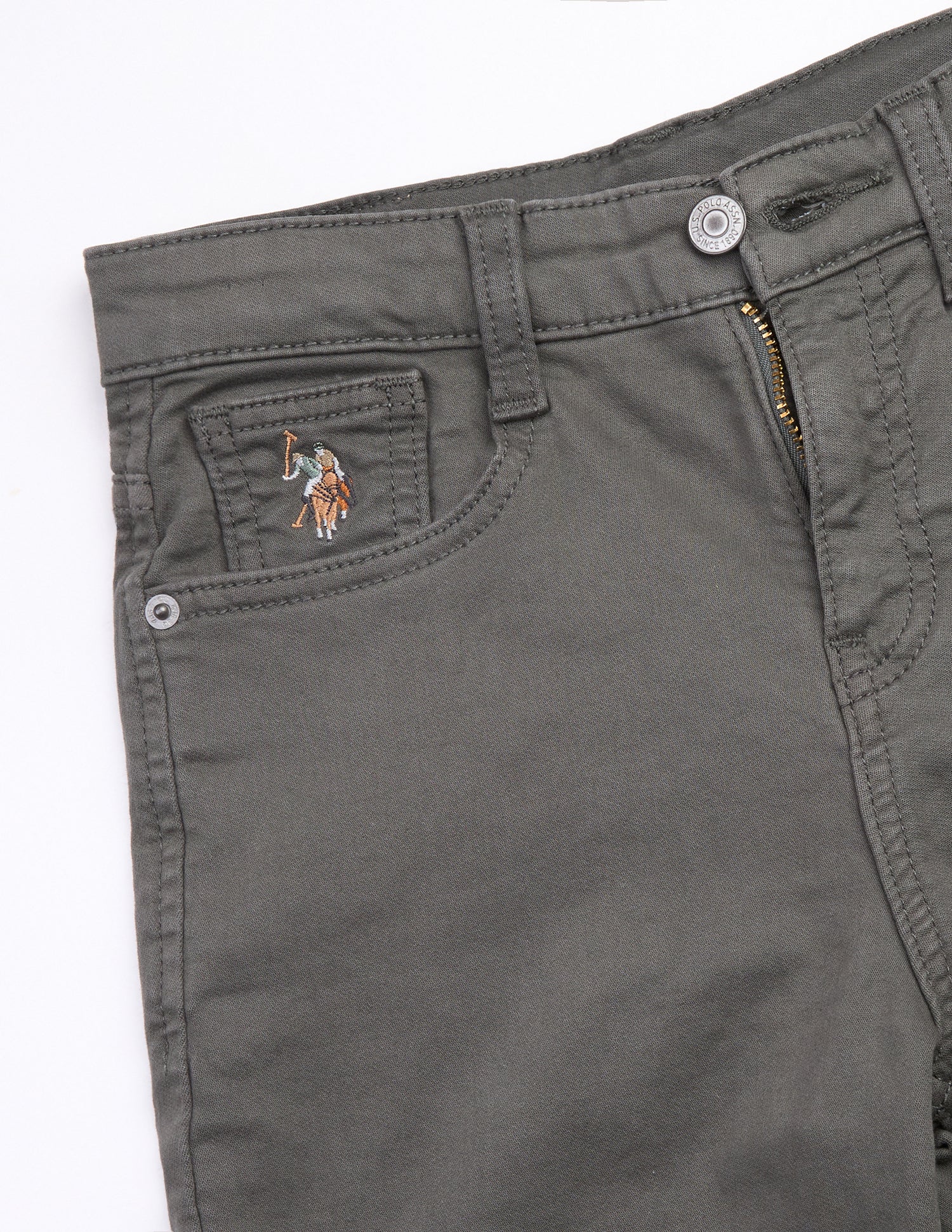 Shawn Baggy Fit Green Jeans Olive - U.S. Polo Assn. India | Large