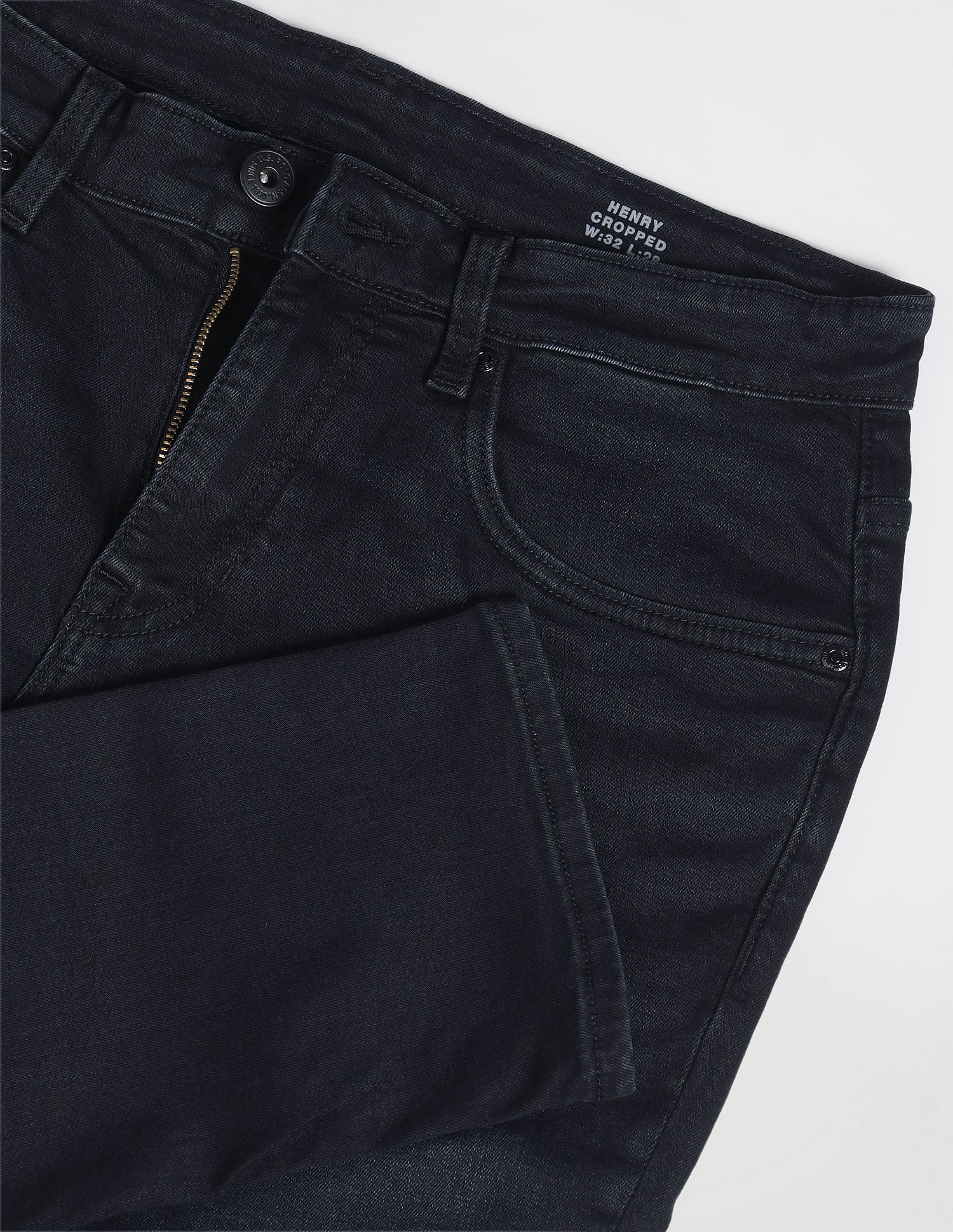 Henry Cropped Tapered Fit Blue Jeans Black - U.S. POLO ASSN. | Large