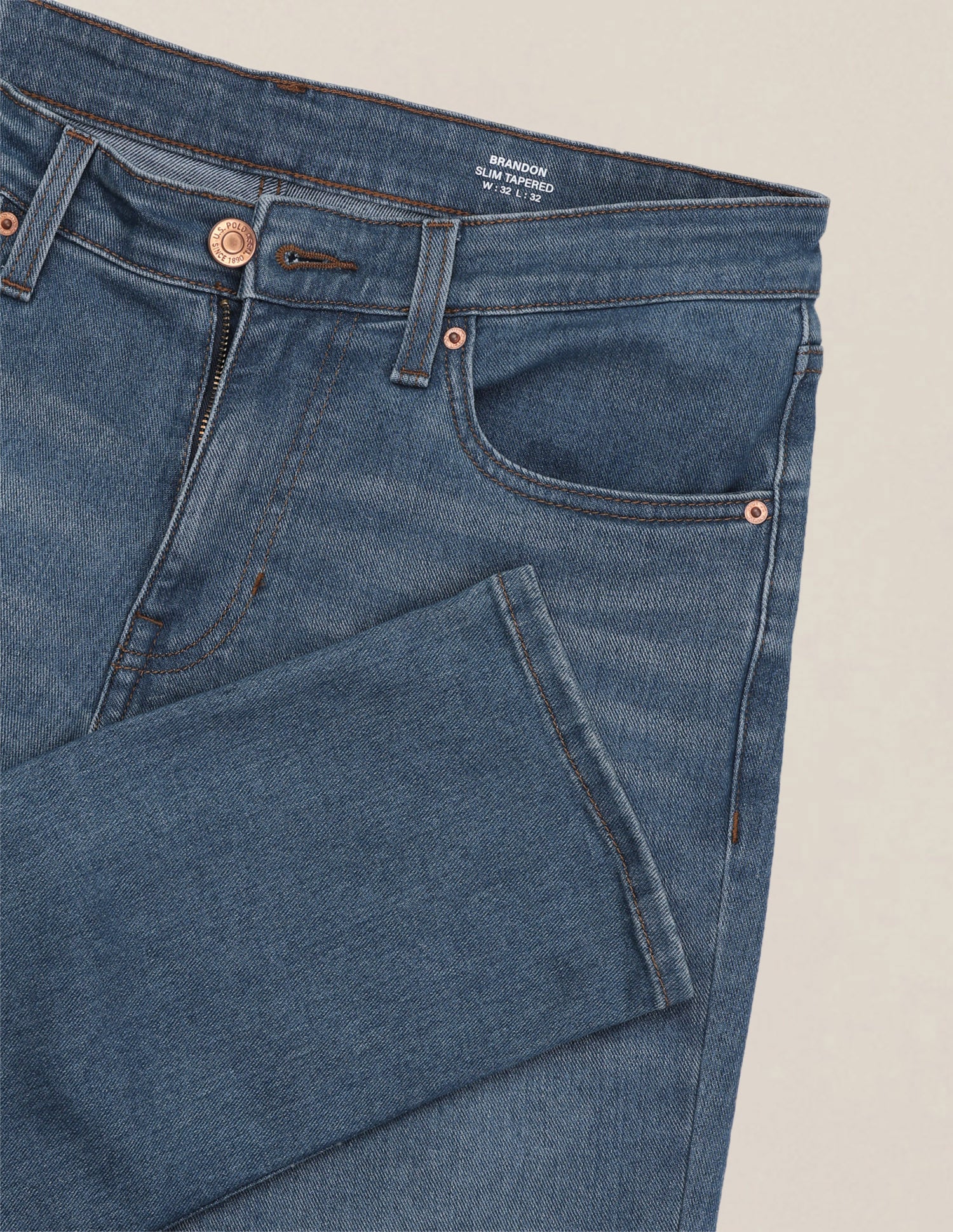 Brandon Slim-Tapered Fit Blue Jeans Dark Indigo - U.S. Polo Assn. India | Large