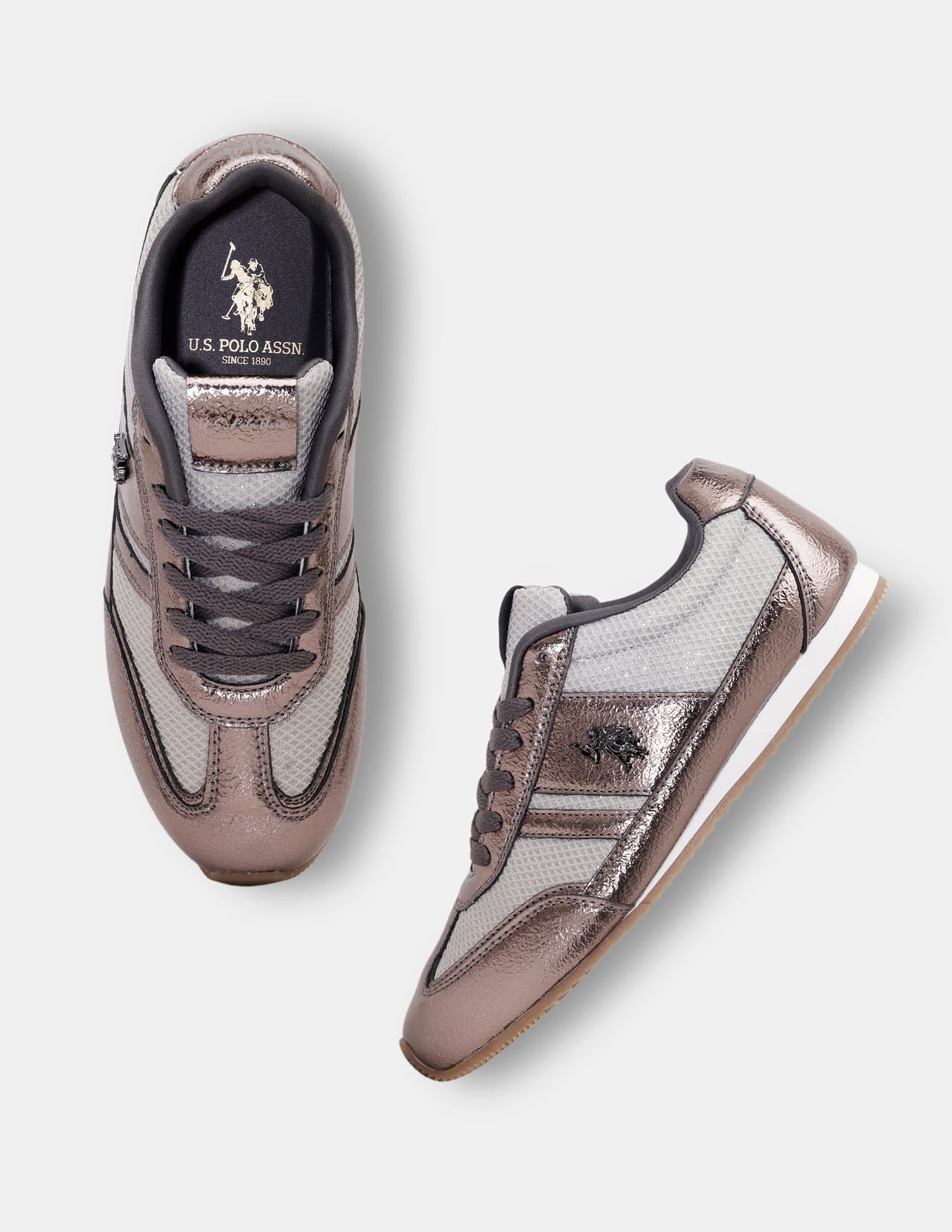 Reverie Grey Sneakers Shoes Grey - U.S. Polo Assn. India | Large