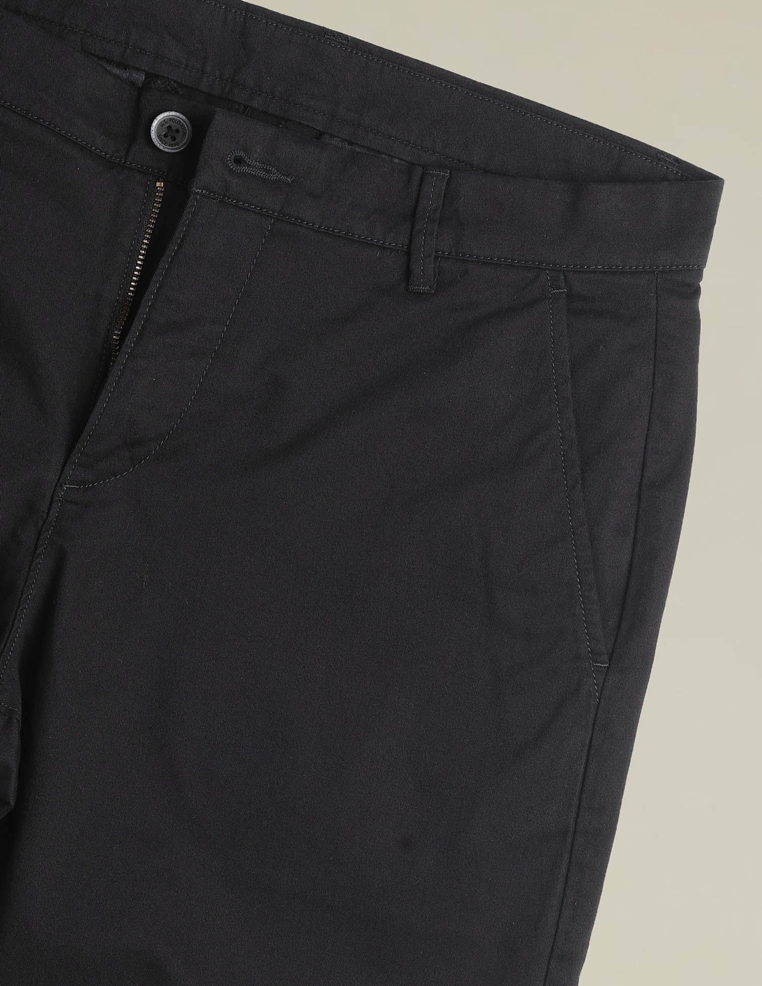 Mid Rise Solid Slim Fit Shorts Black - U.S. POLO ASSN. | Large