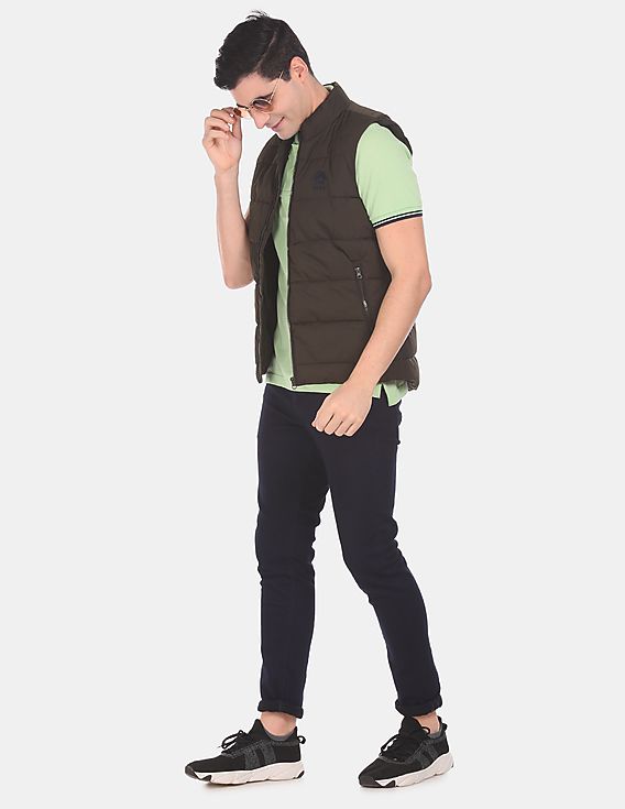 Sleeveless Quilted Gilet Jacket Olive - U.S. Polo Assn. India | Large