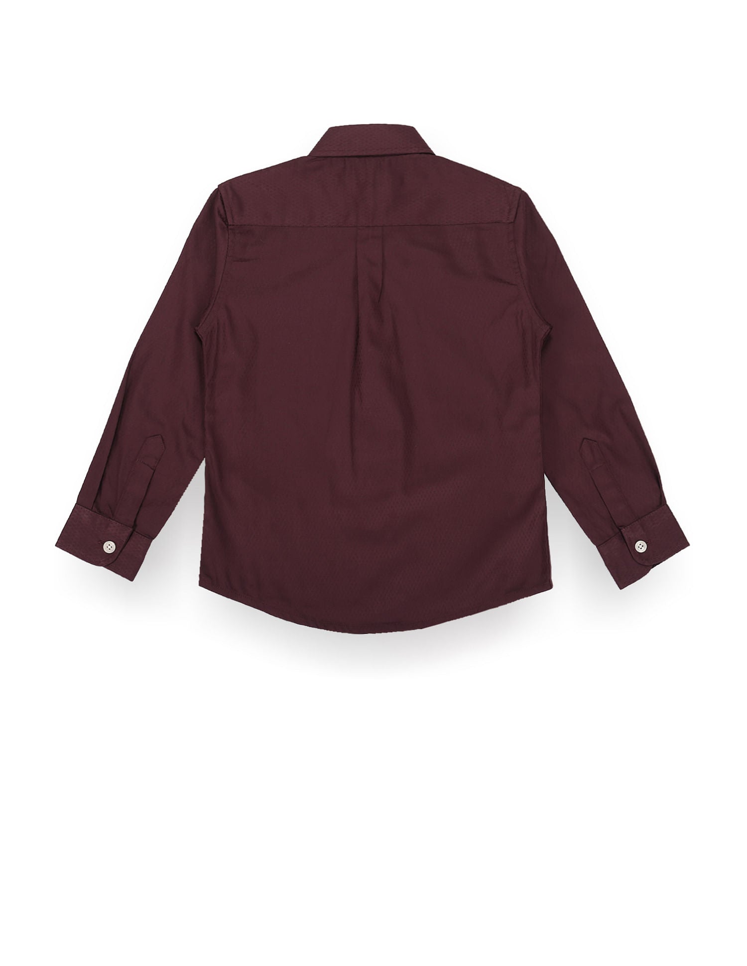 Boys Self Design Sateen Shirt Wine - U.S. Polo Assn. India | Large