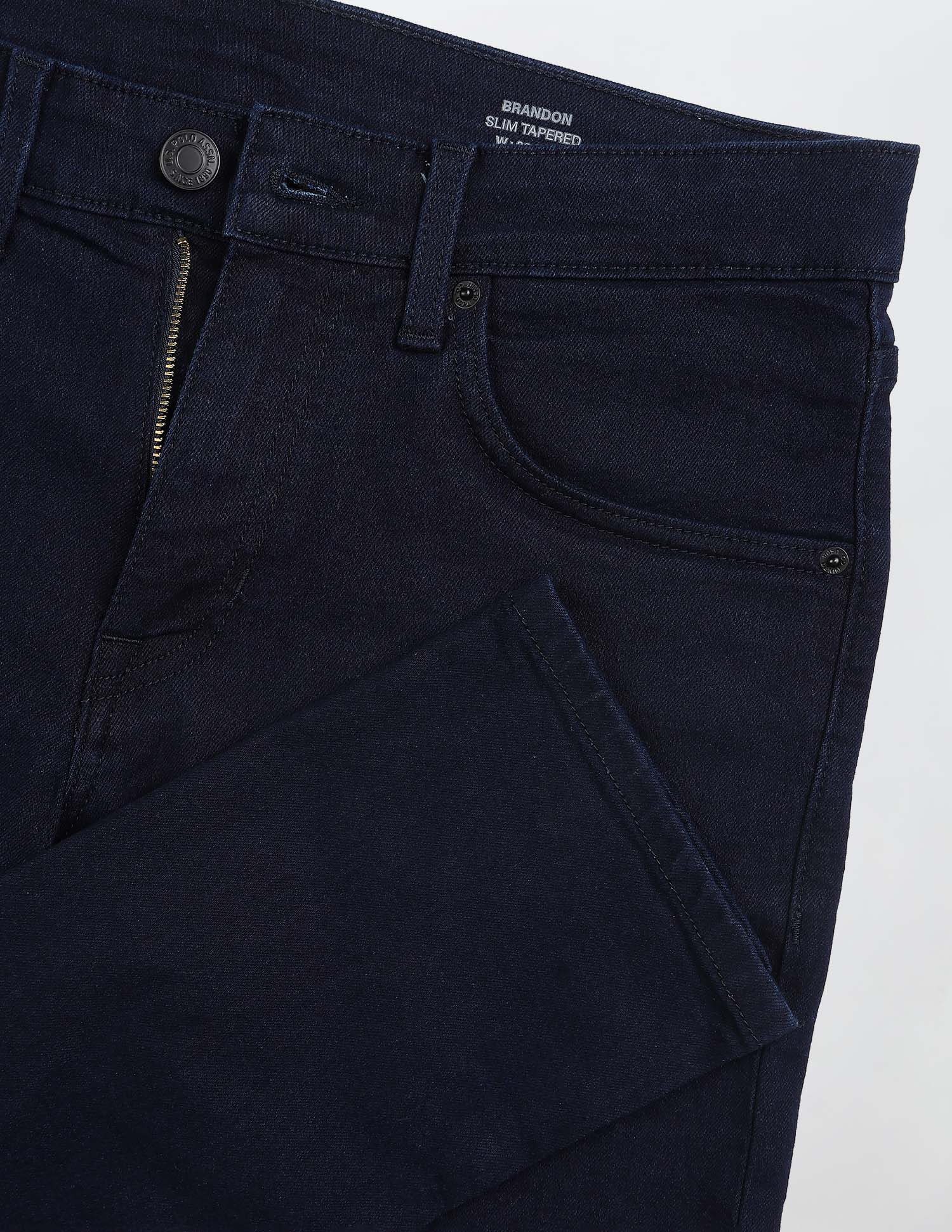 Brandon Slim Tapered Fit Blue Jeans Indigo - U.S. POLO ASSN. | Large